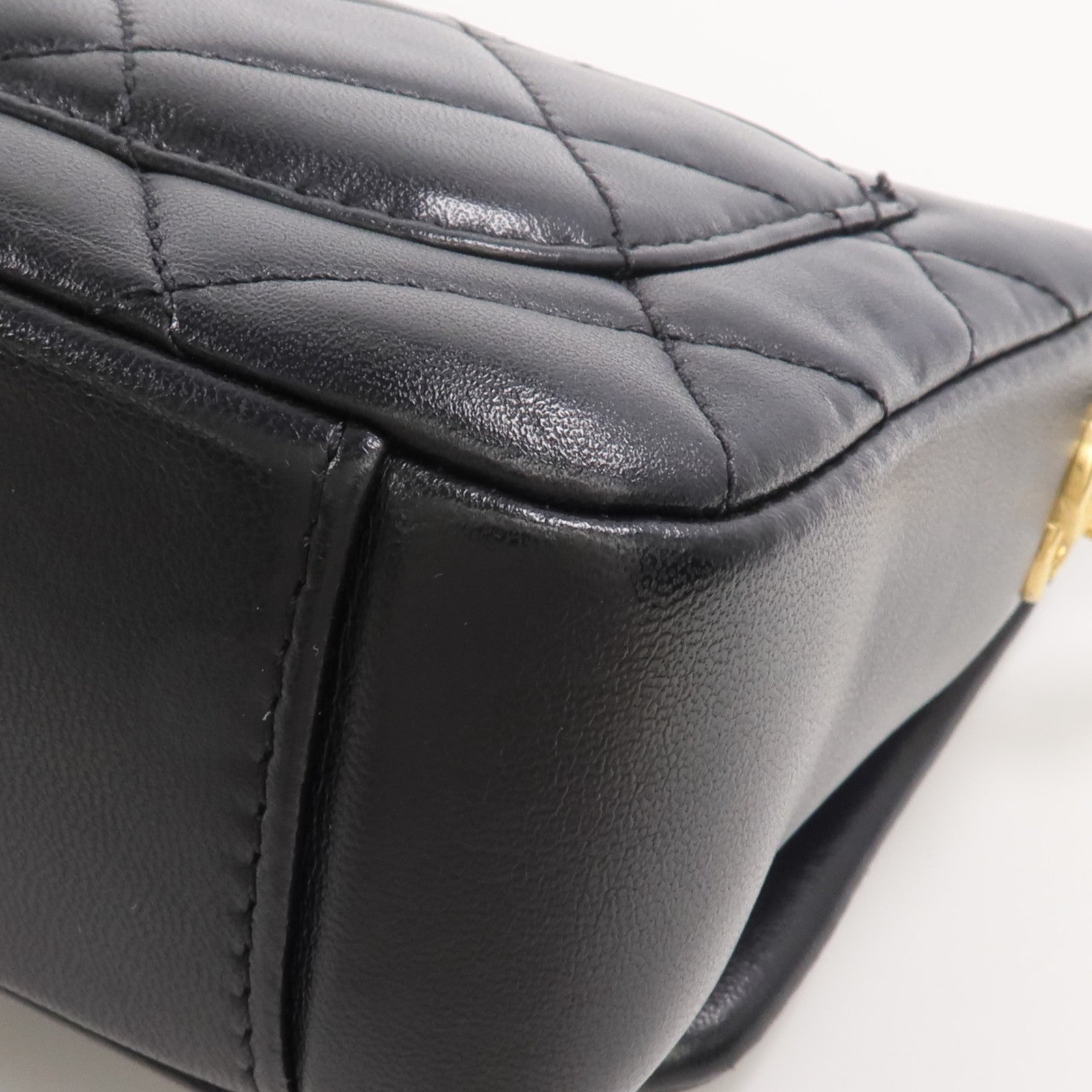 CHANEL 羊皮皮革Chain Shoulder金扣鏈帶肩背袋