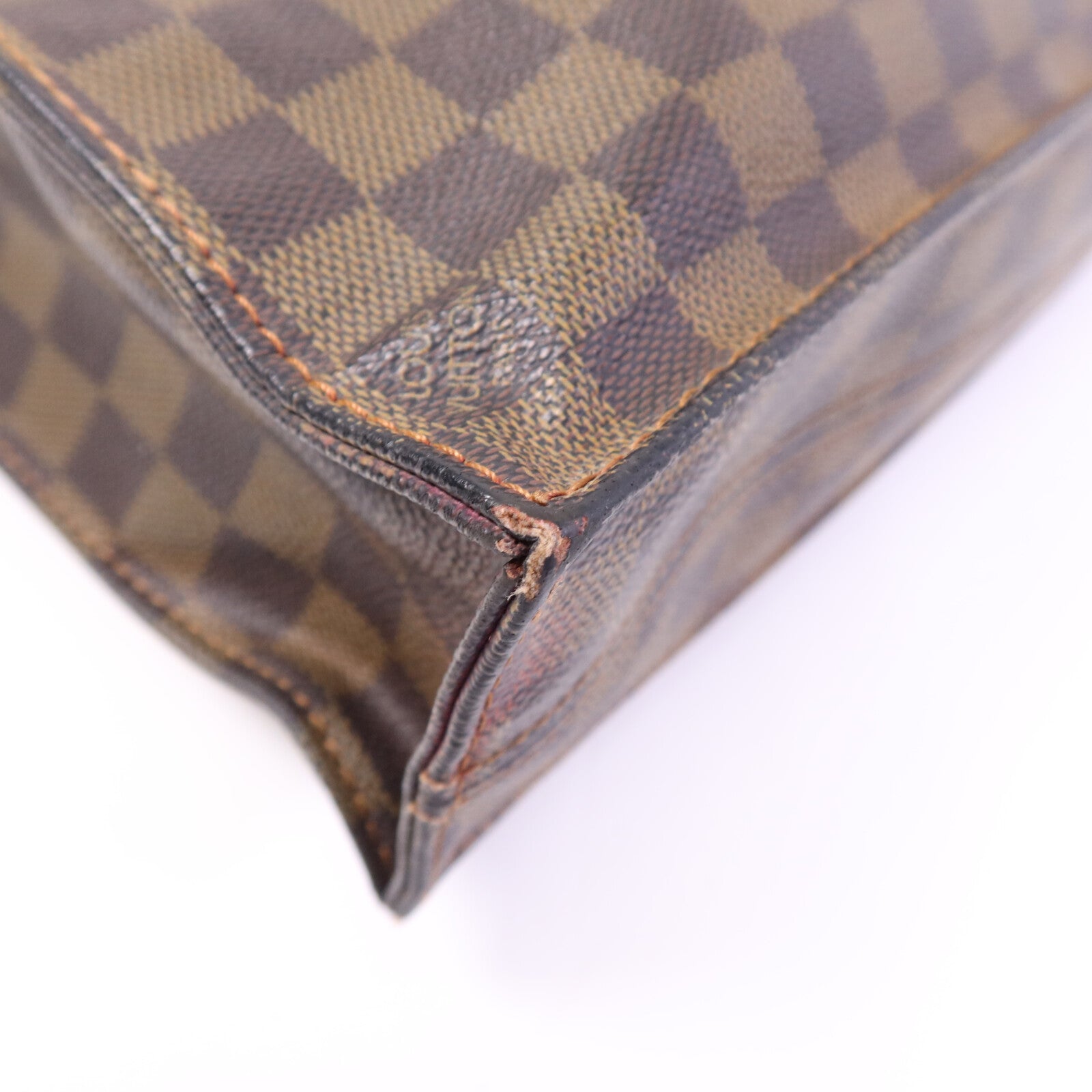 LOUIS VUITTON Damier Sac Plat Tote金扣手挽袋