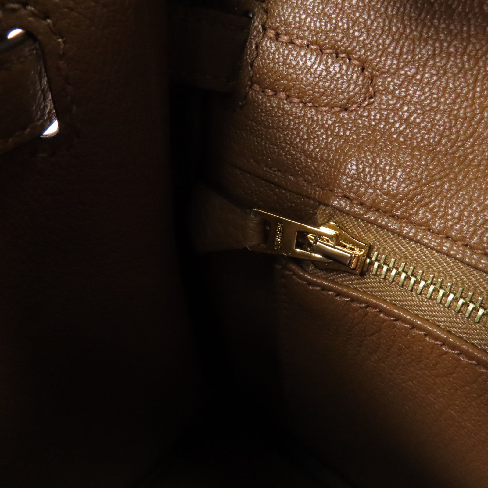 HERMES Togo皮革Birkin 25金扣手挽袋Alezan