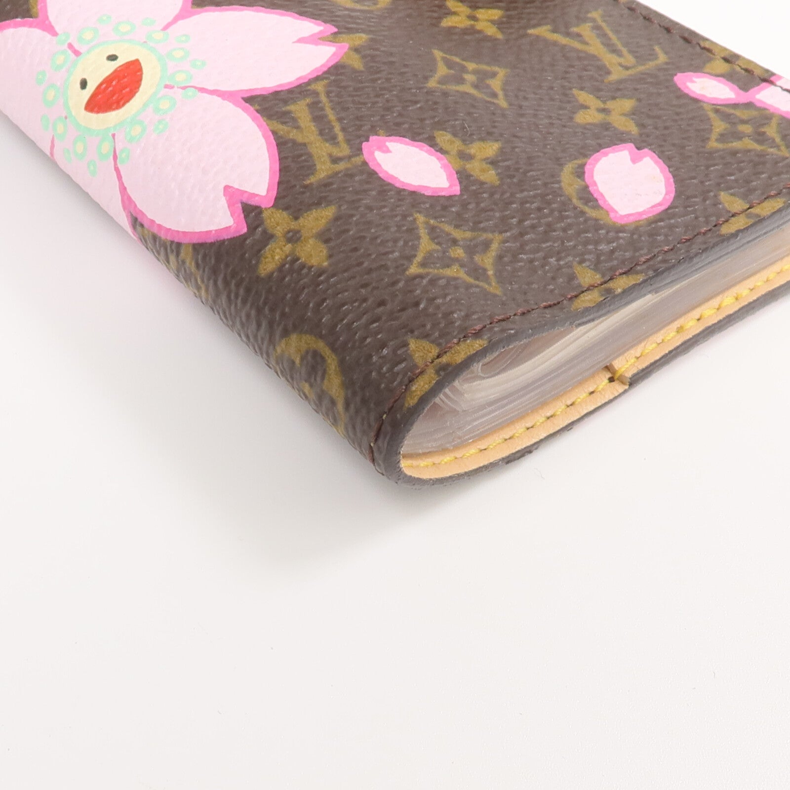 LOUIS VUITTON Monogram Takashi Murakami Cherry Blossom Mini Agenda金扣卡片套