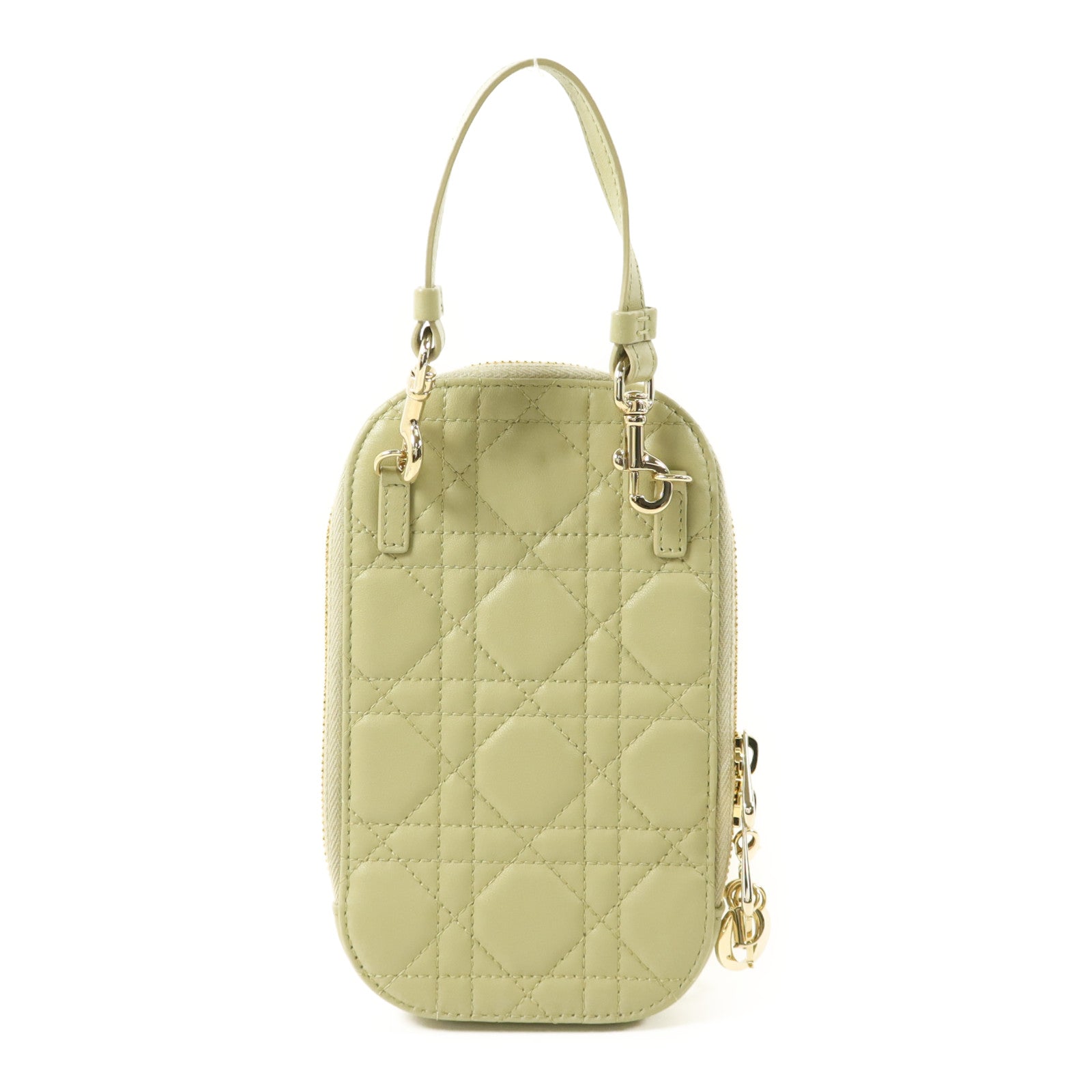 Dior 羊皮皮革Lady Dior Call'in Dior Phone Holder金扣手機手挽袋