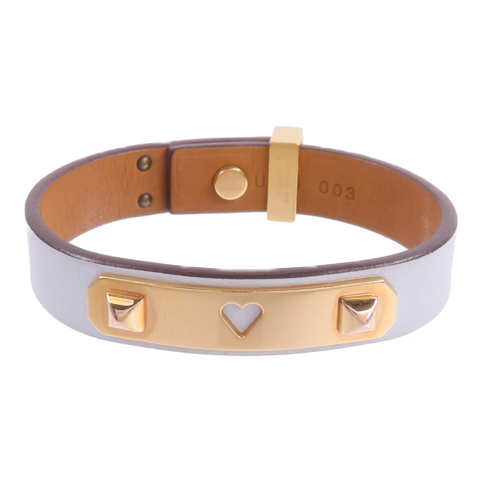 HERMES Swift皮革As De Coeur Bracelet手帶Bleu Brume