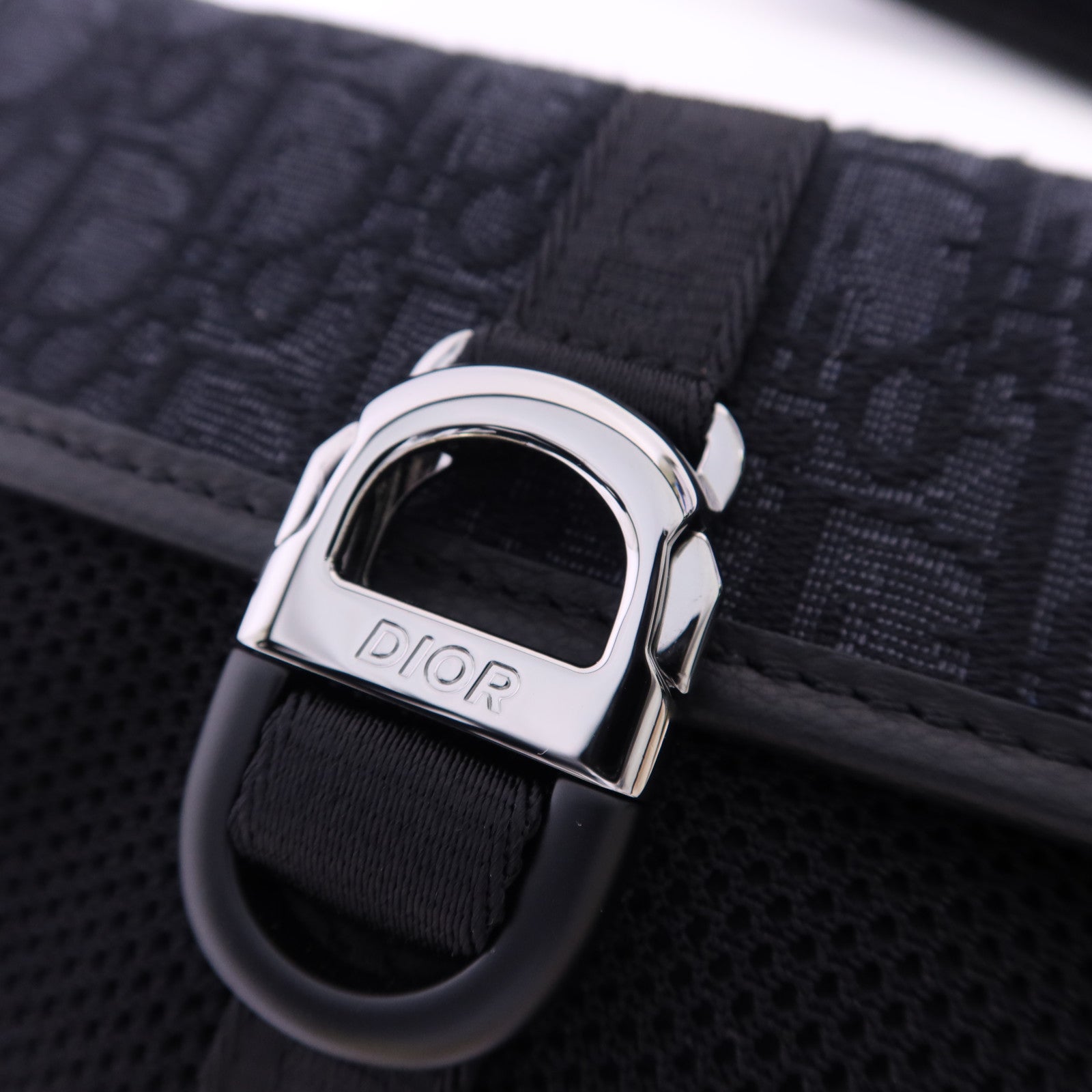 Dior 帆布Mini Dior Oblique Shoulder Bag銀扣肩背袋