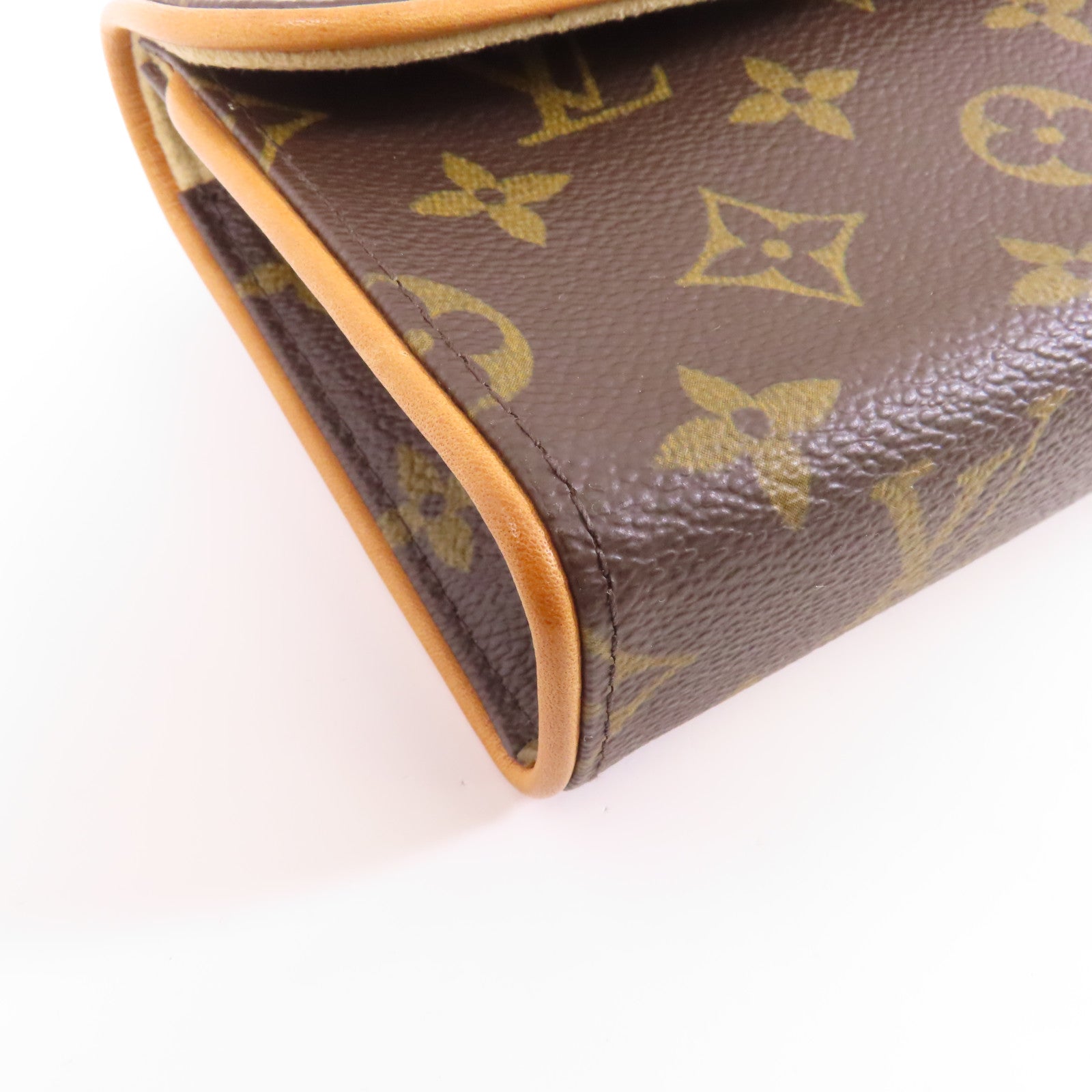 LOUIS VUITTON 【激減優惠】Monogram Pochette Florentine金扣腰包啡色