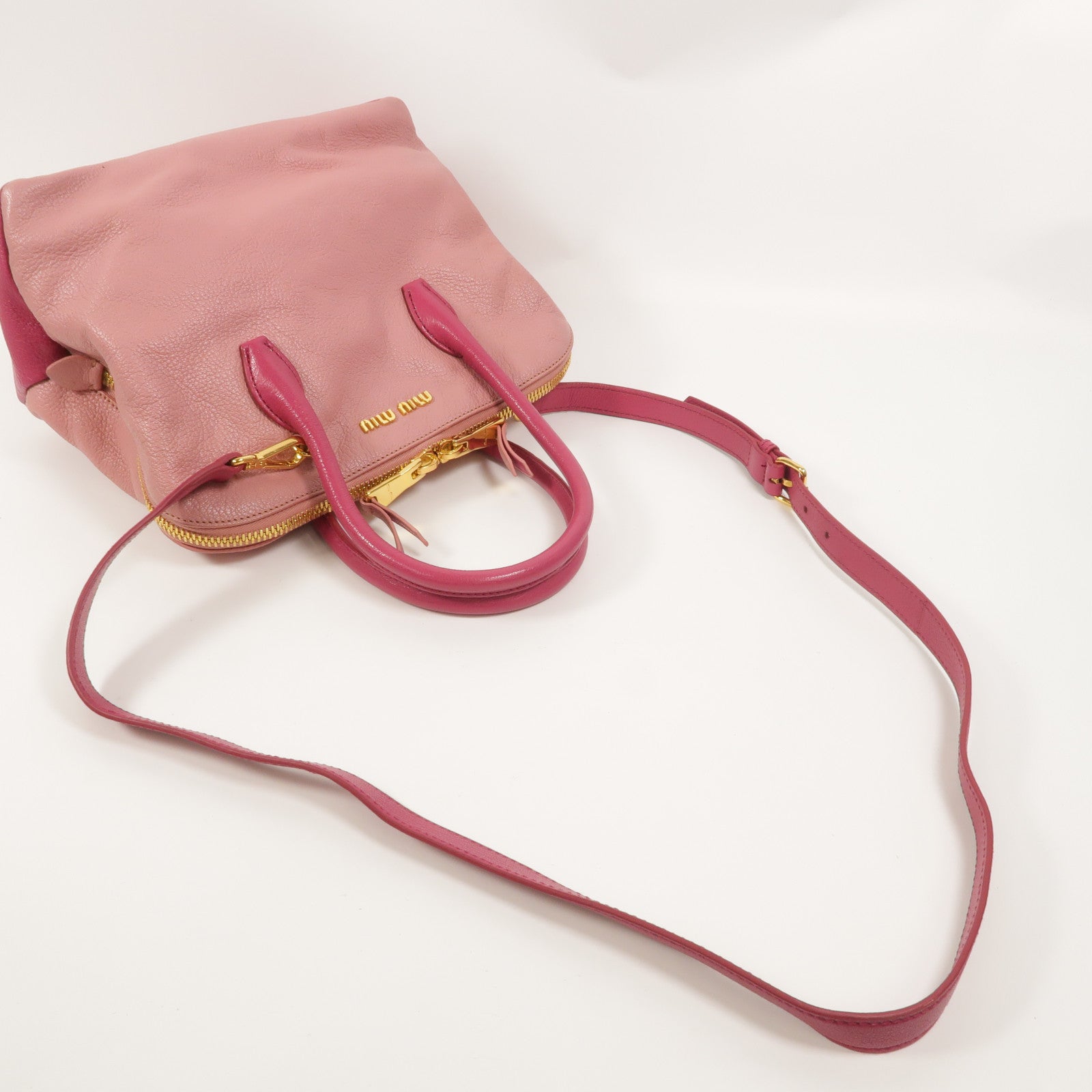 Miu Miu 牛皮皮革2 Way Shoulder手挽肩背兩用袋