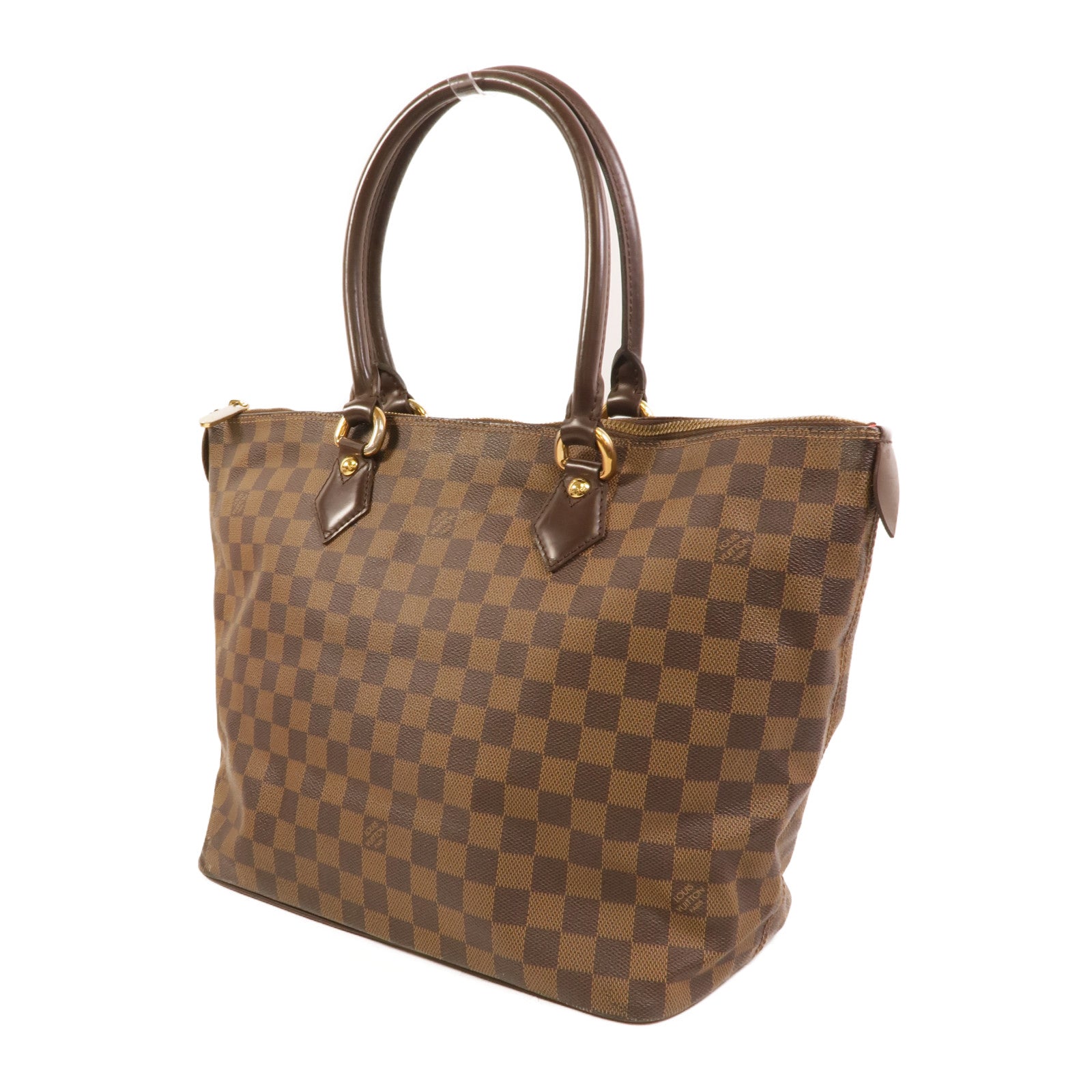 LOUIS VUITTON Damier Saleya MM金扣肩背袋