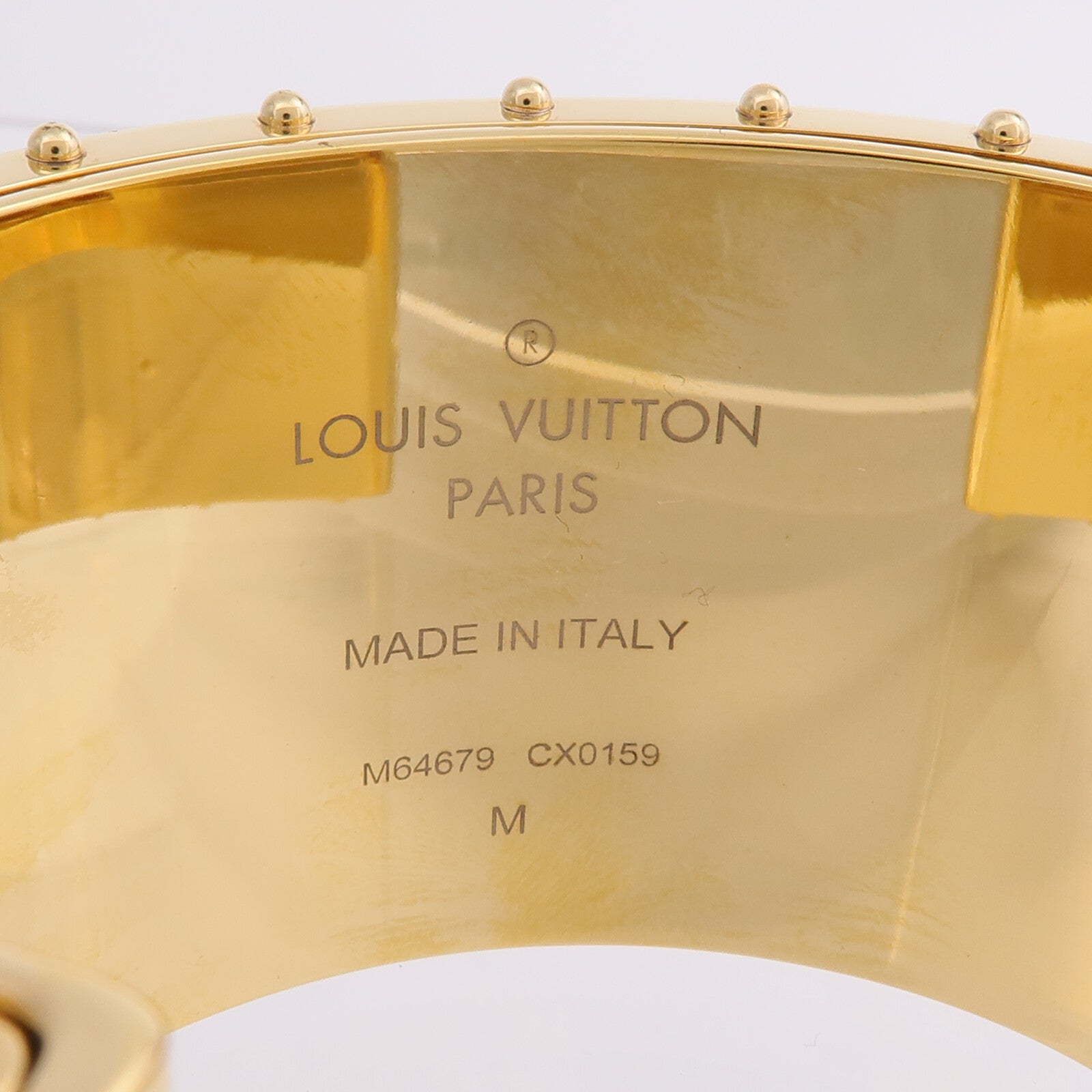 LOUIS VUITTON Monogram/金屬Wild LV Cuff M手鐲