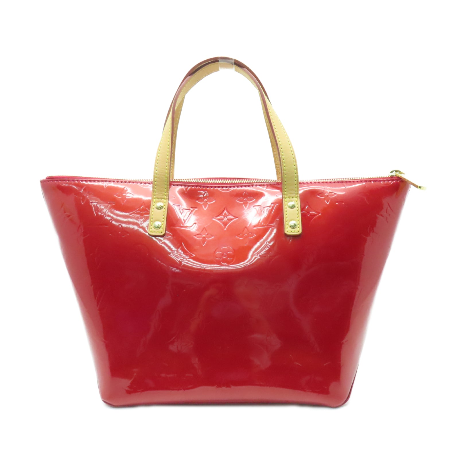LOUIS VUITTON 【激減優惠】漆皮皮革Bellevue PM金扣手挽袋紅色