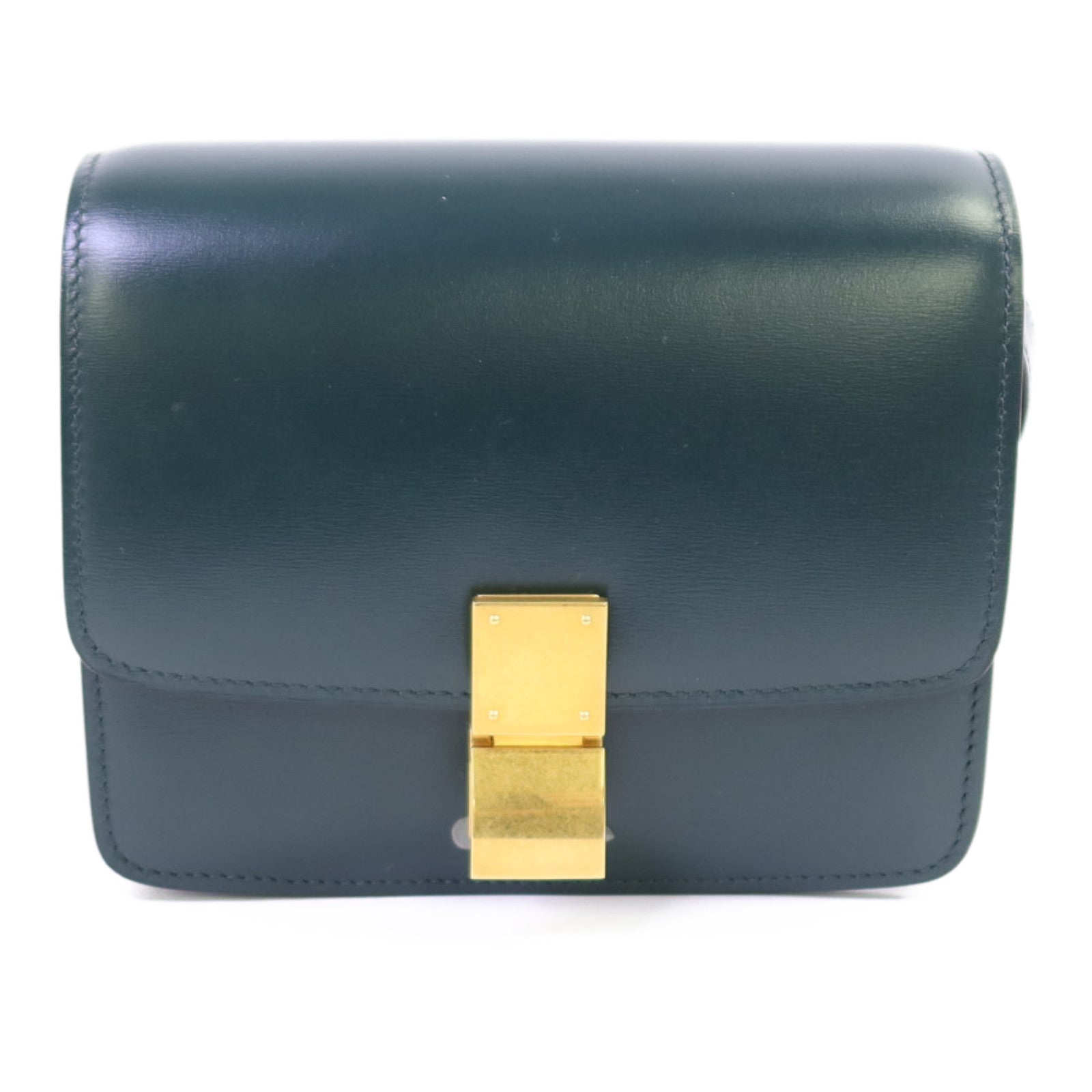 CELINE 【激減優惠】牛皮皮革Mini Classic Box金扣肩背袋