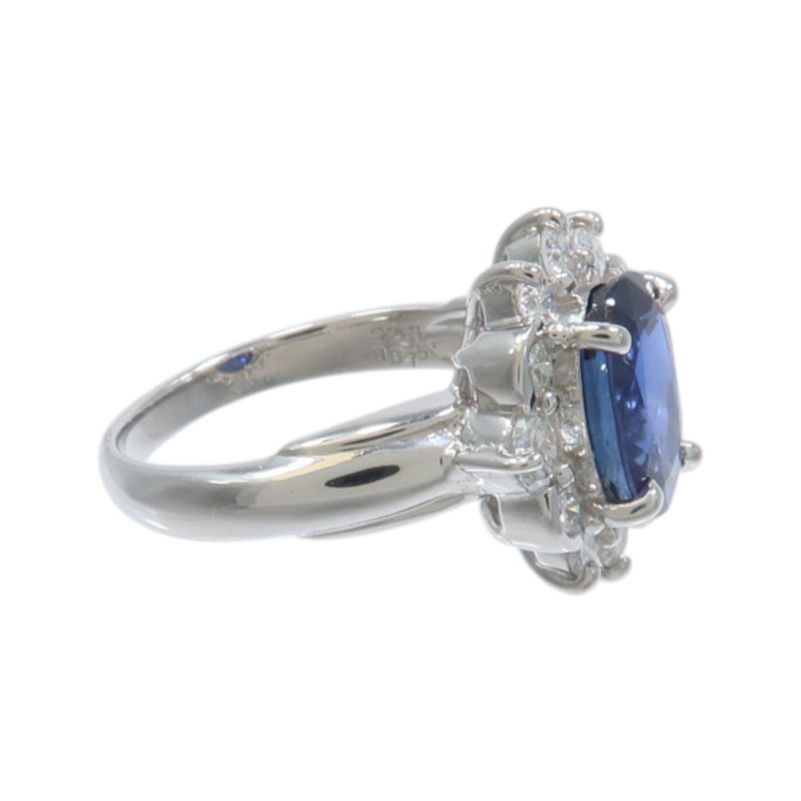 JEWELRY PT900鉑金Sapphire Diamond Ring藍寶石/鑽石戒指