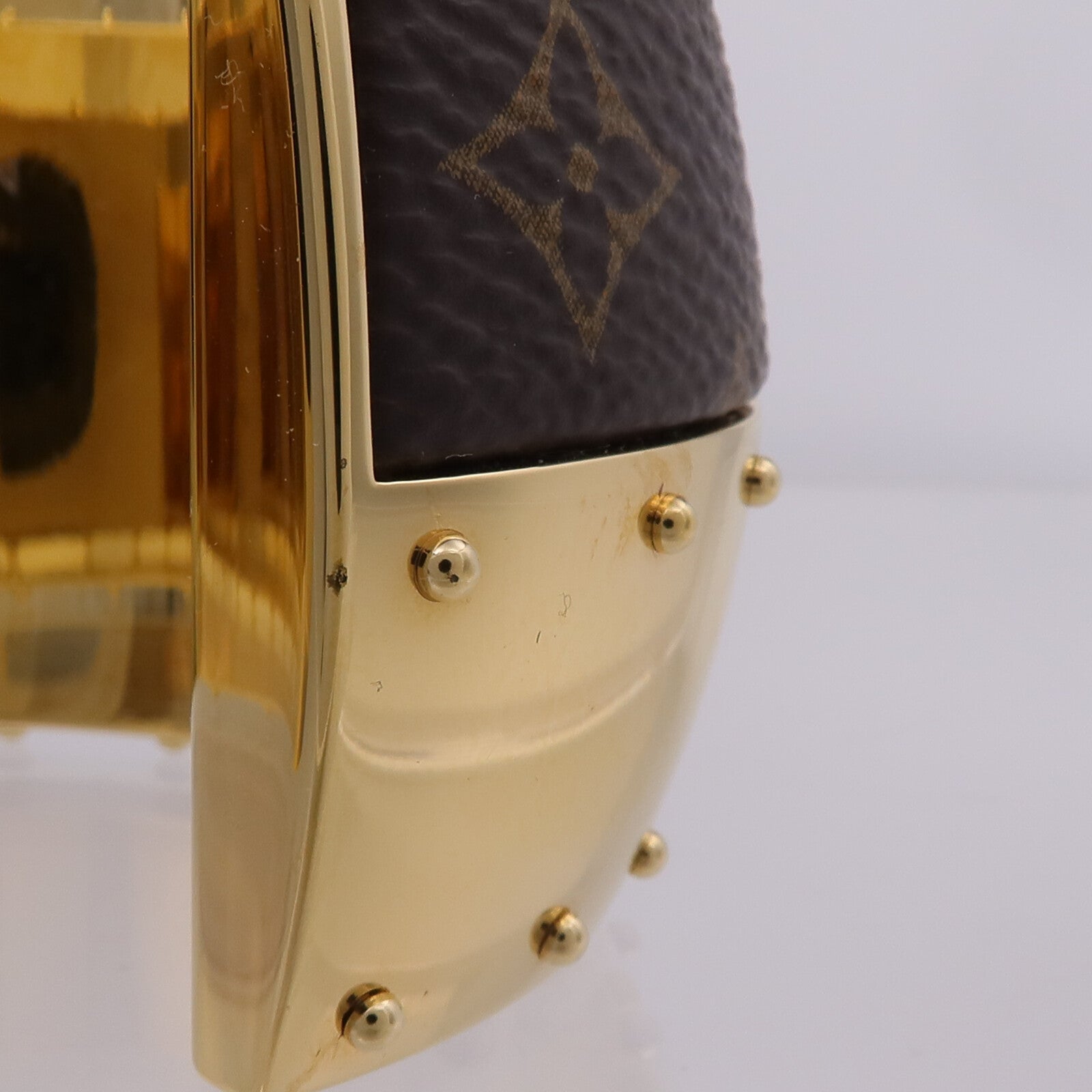 LOUIS VUITTON Monogram/金屬Wild LV Cuff M手鐲