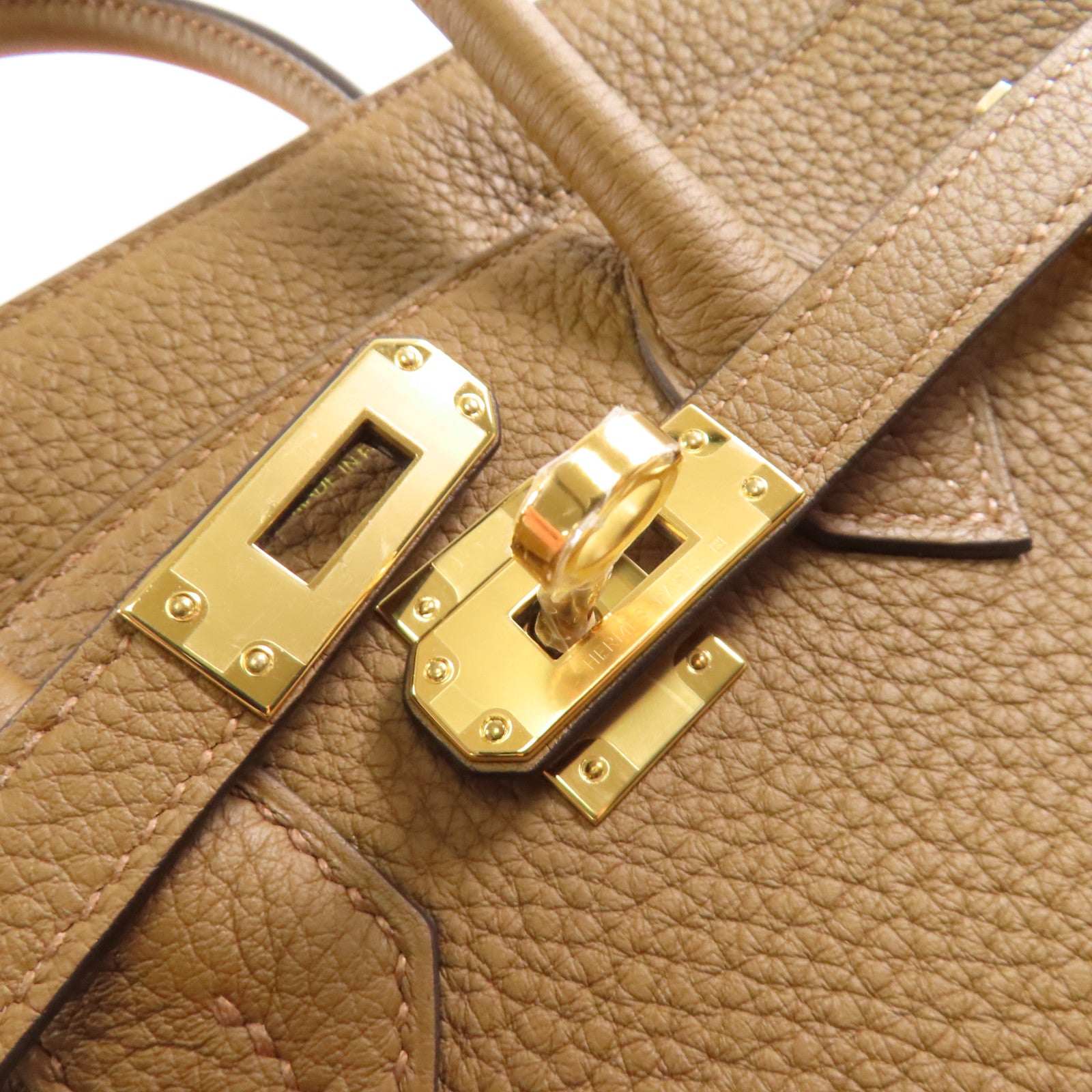 HERMES Togo皮革Birkin 25金扣手挽袋Alezan
