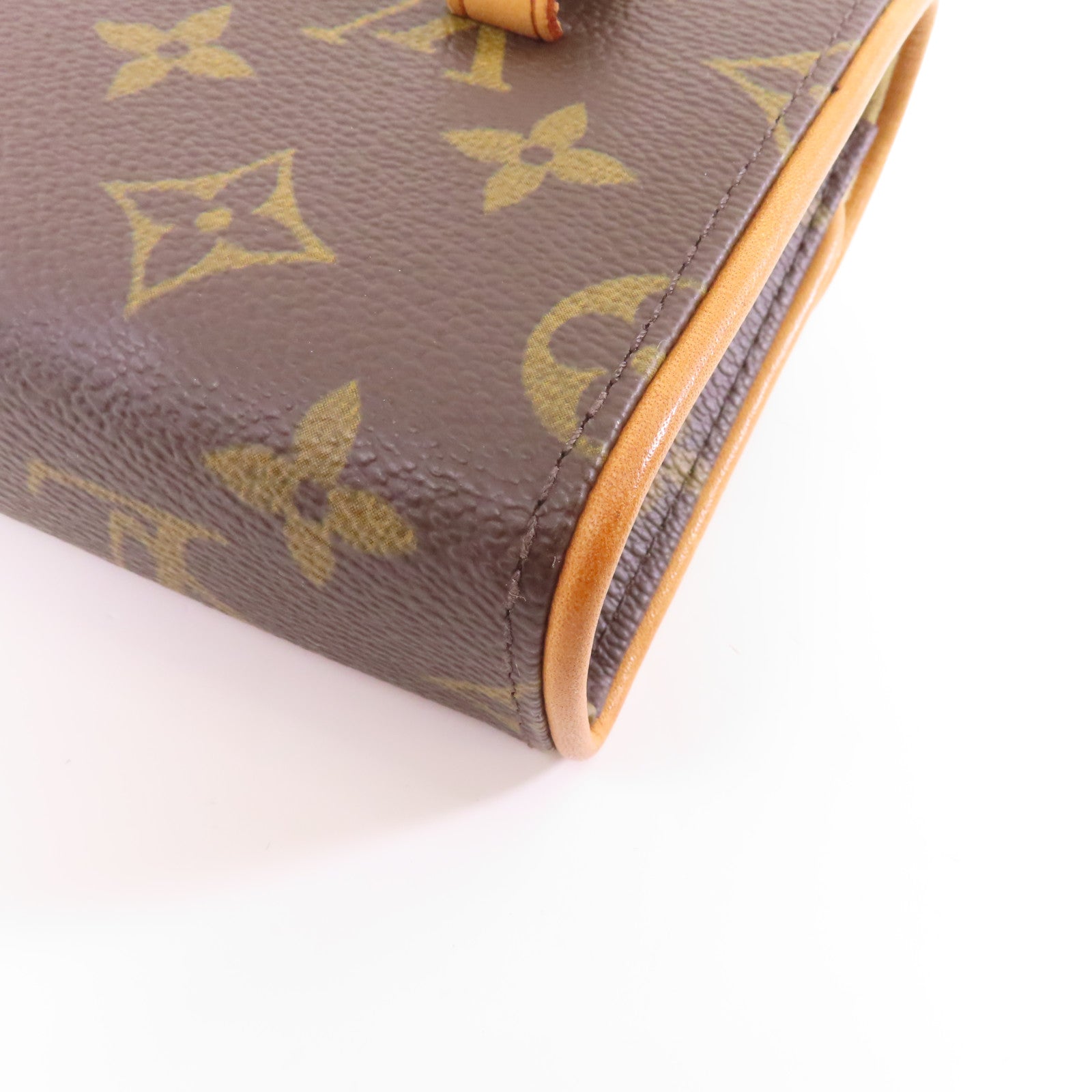 LOUIS VUITTON 【激減優惠】Monogram Pochette Florentine金扣腰包啡色