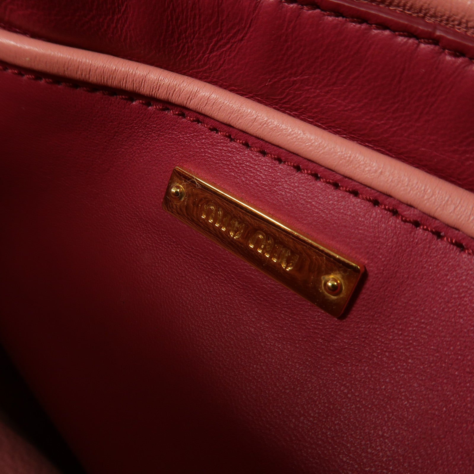 Miu Miu 牛皮皮革2 Way Shoulder手挽肩背兩用袋