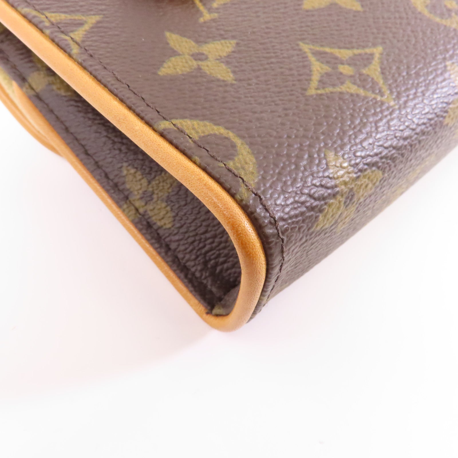 LOUIS VUITTON 【激減優惠】Monogram Pochette Florentine金扣腰包啡色