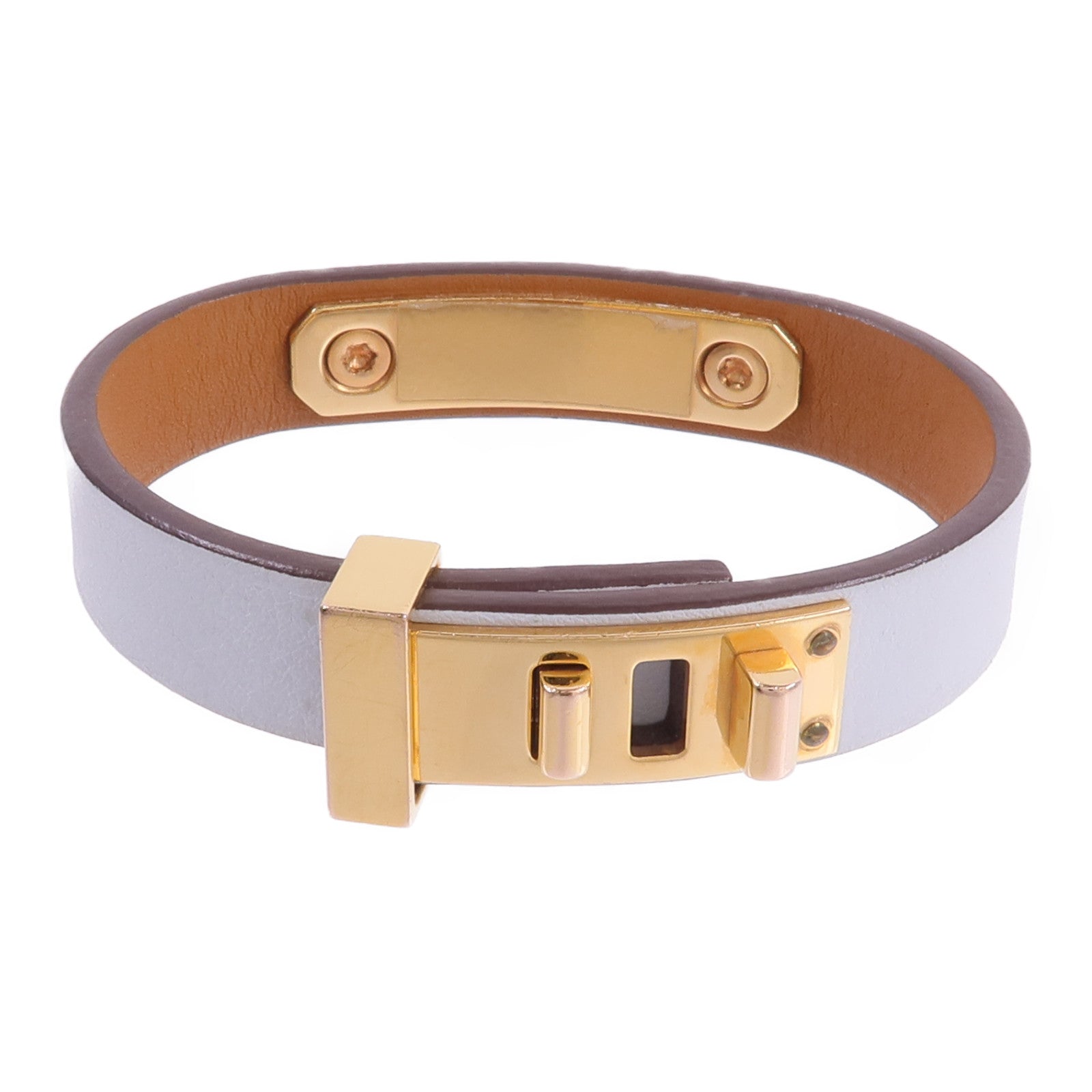 HERMES Swift皮革As De Coeur Bracelet手帶Bleu Brume