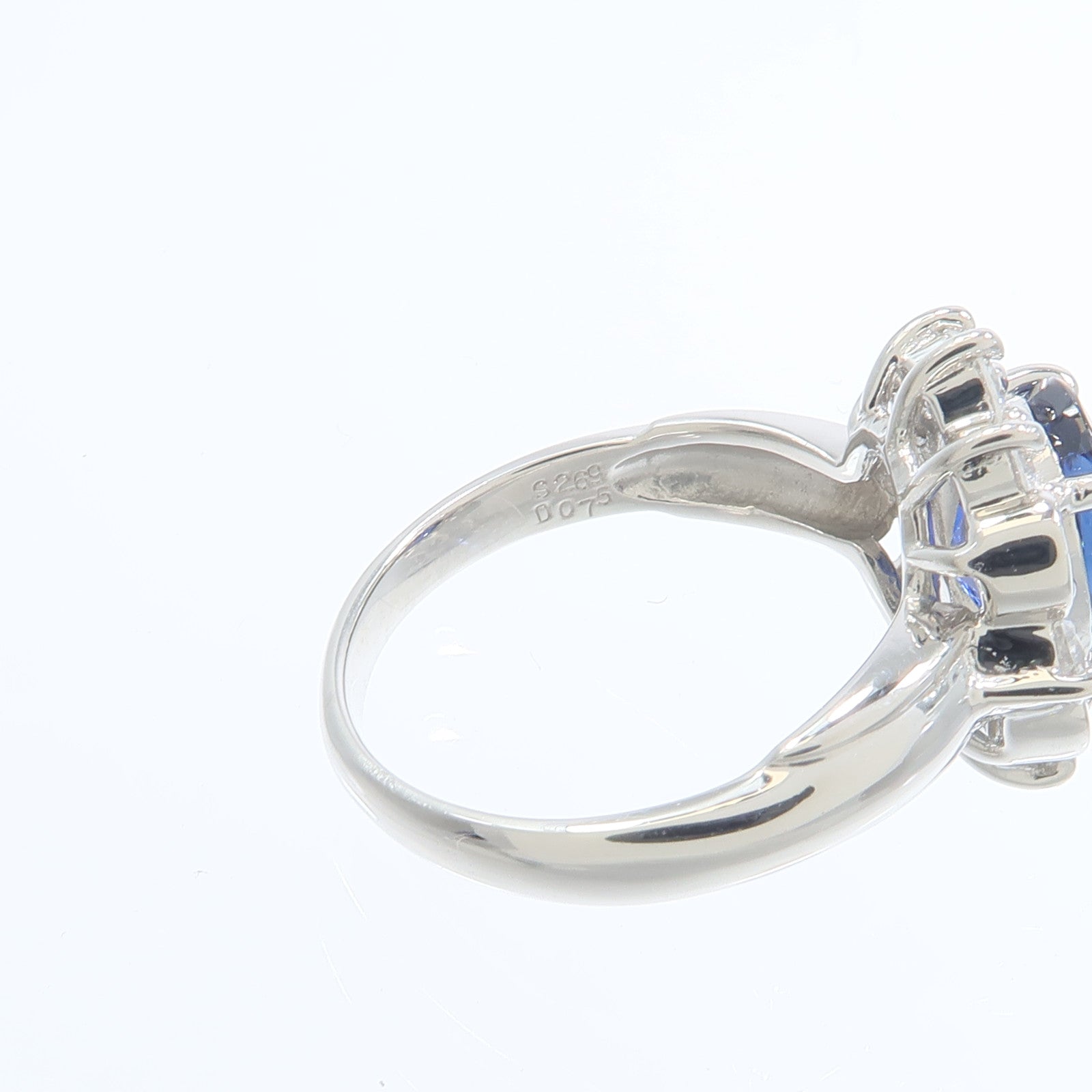 JEWELRY PT900鉑金Sapphire Diamond Ring藍寶石/鑽石戒指