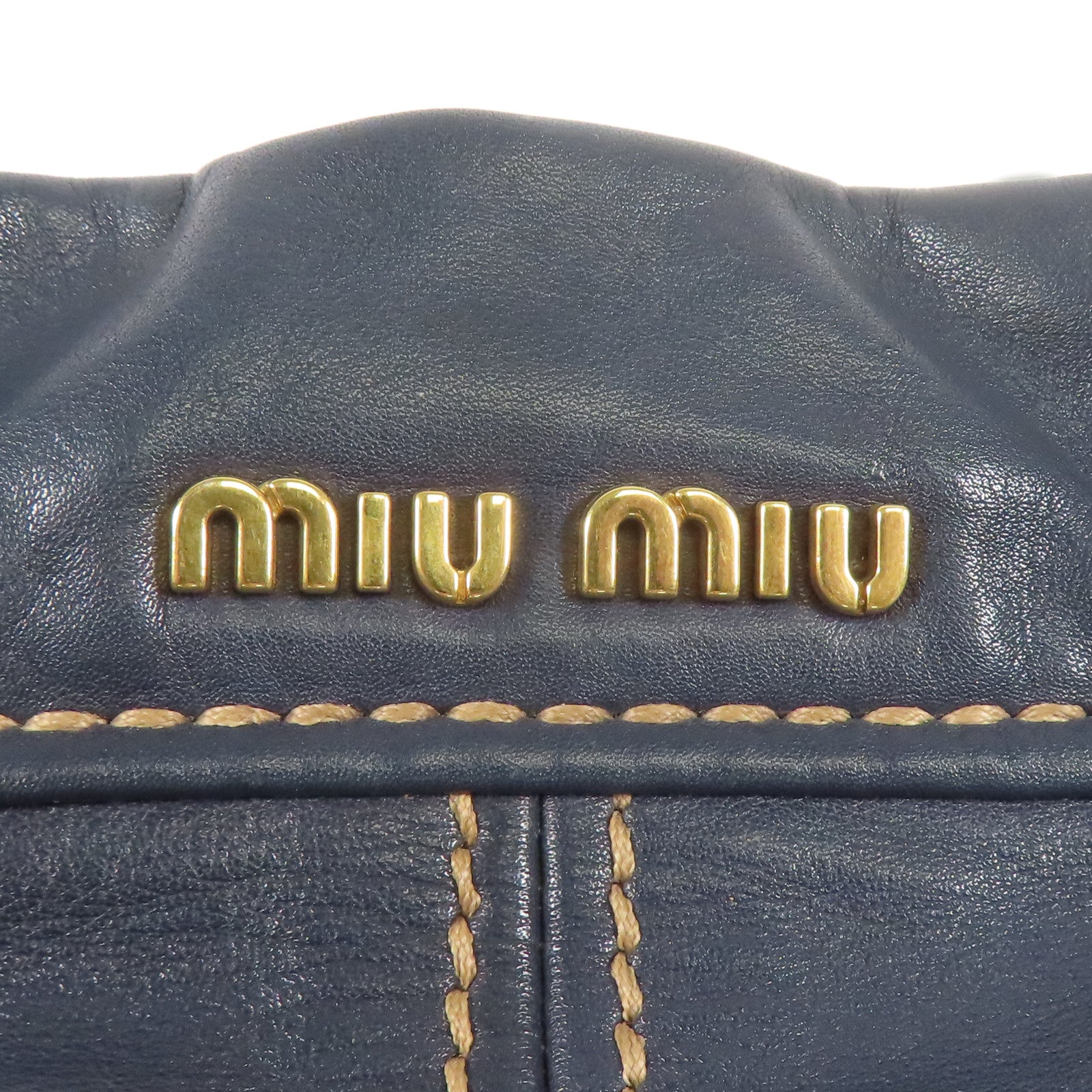 Miu Miu 牛皮皮革Shoulder Bag金扣手挽肩背兩用袋