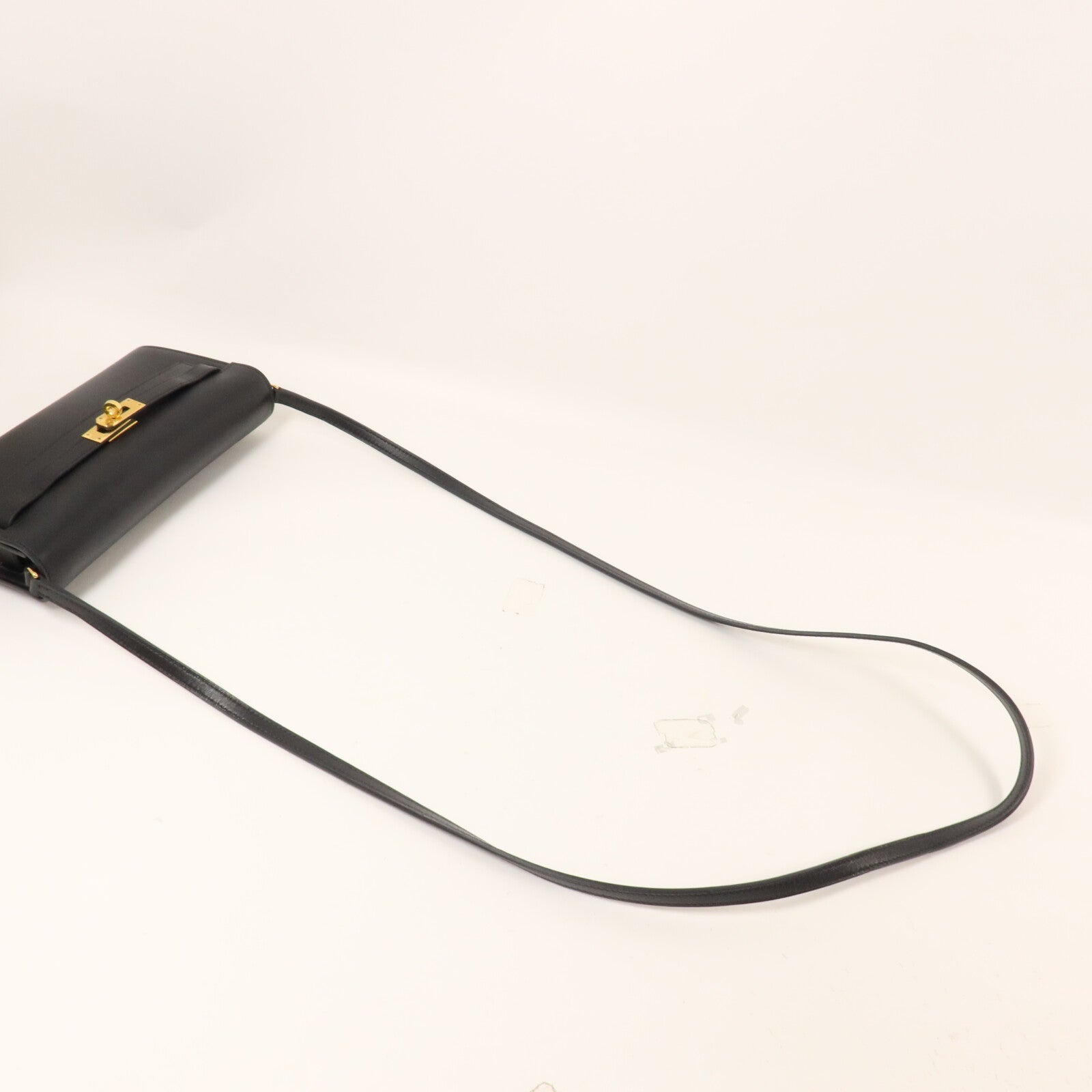 HERMES Box Calf皮革Kelly To Go肩背袋Noir