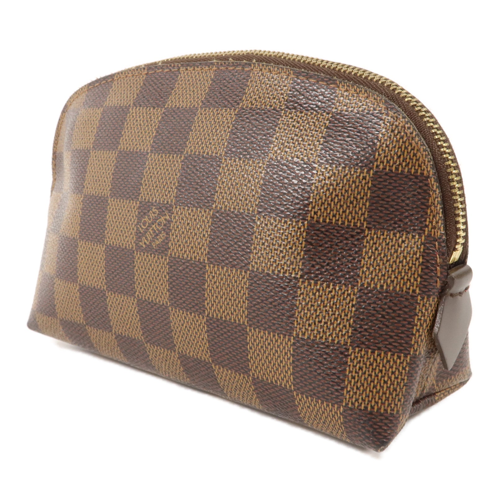 LOUIS VUITTON Damier Make Up Bag PM金扣化妝袋
