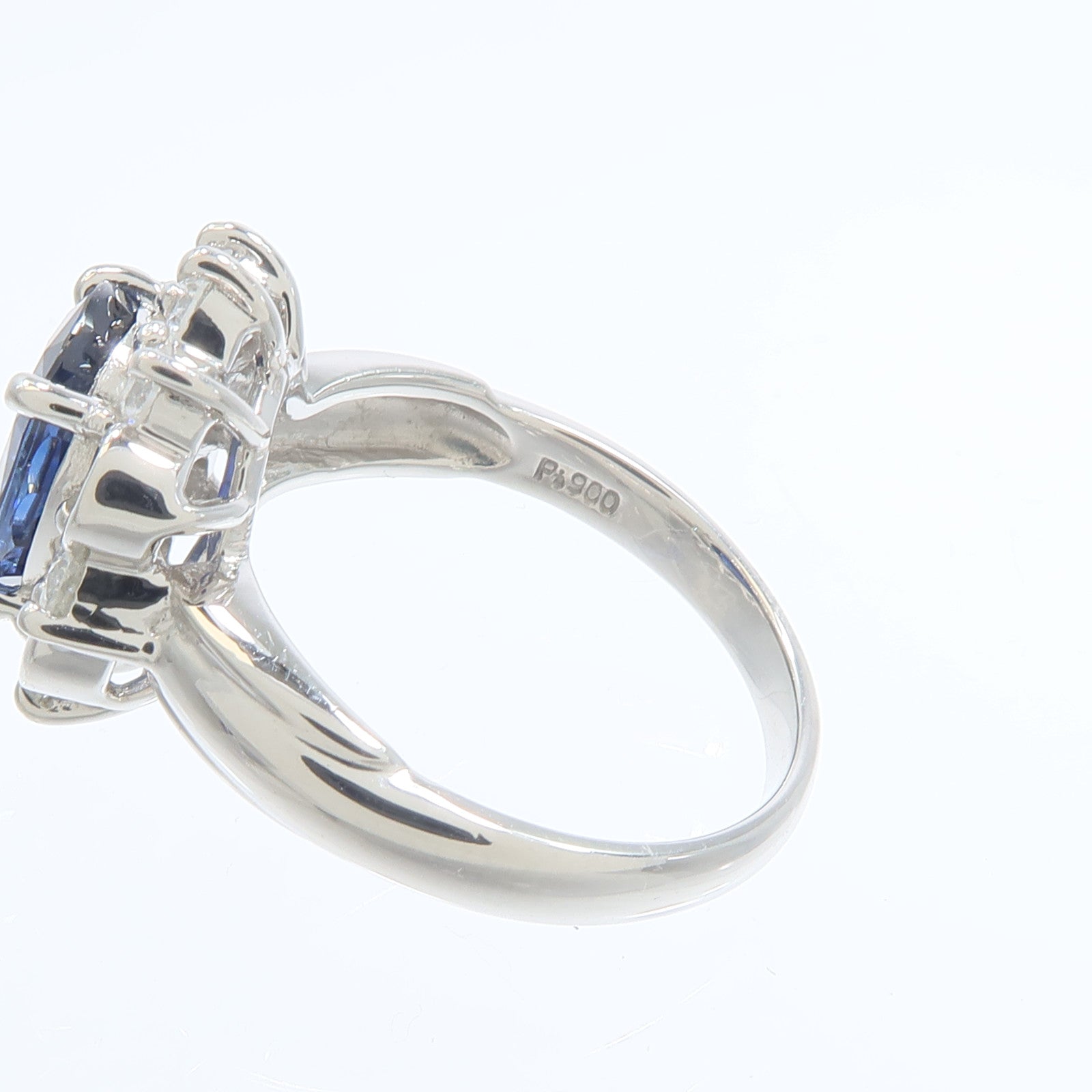 JEWELRY PT900鉑金Sapphire Diamond Ring藍寶石/鑽石戒指