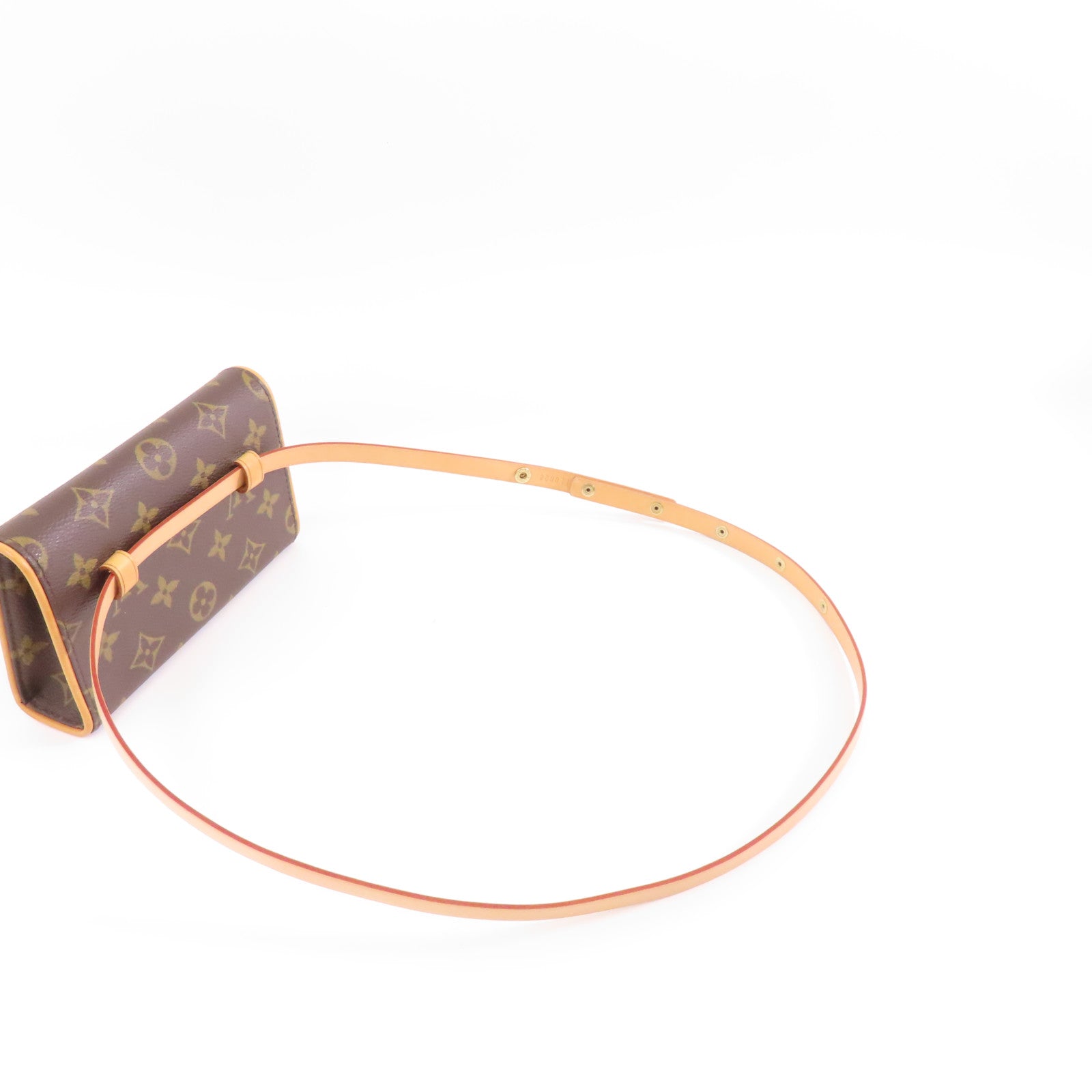 LOUIS VUITTON 【激減優惠】Monogram Pochette Florentine金扣腰包啡色