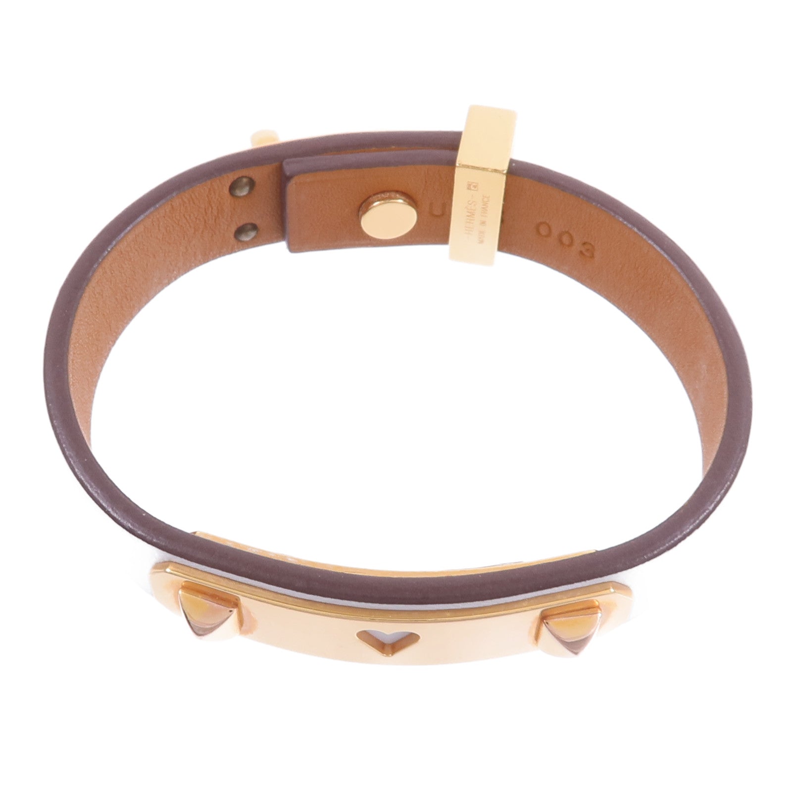 HERMES Swift皮革As De Coeur Bracelet手帶Bleu Brume