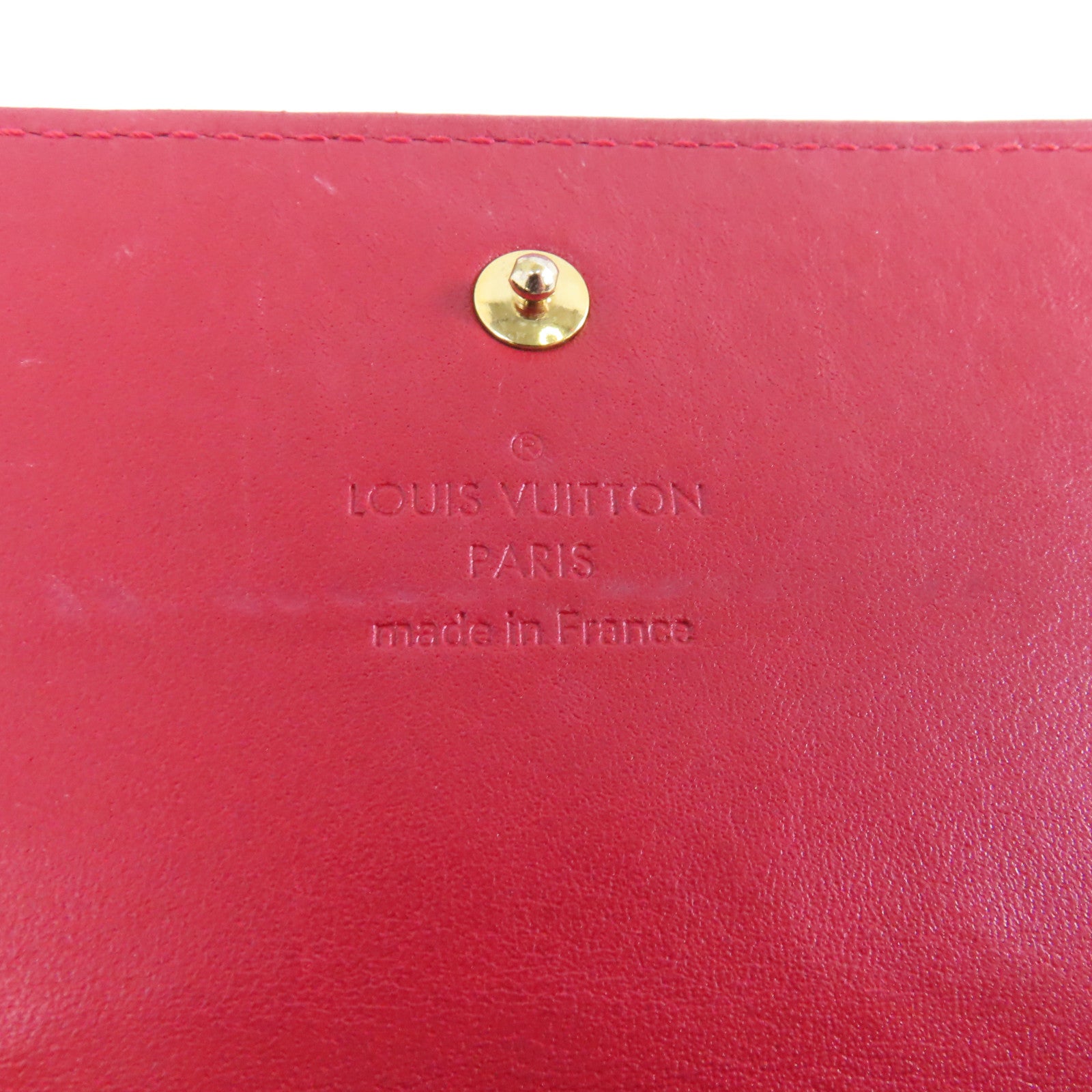 LOUIS VUITTON 【激減優惠】Vernis Portefeuille International金扣長錢包紅色