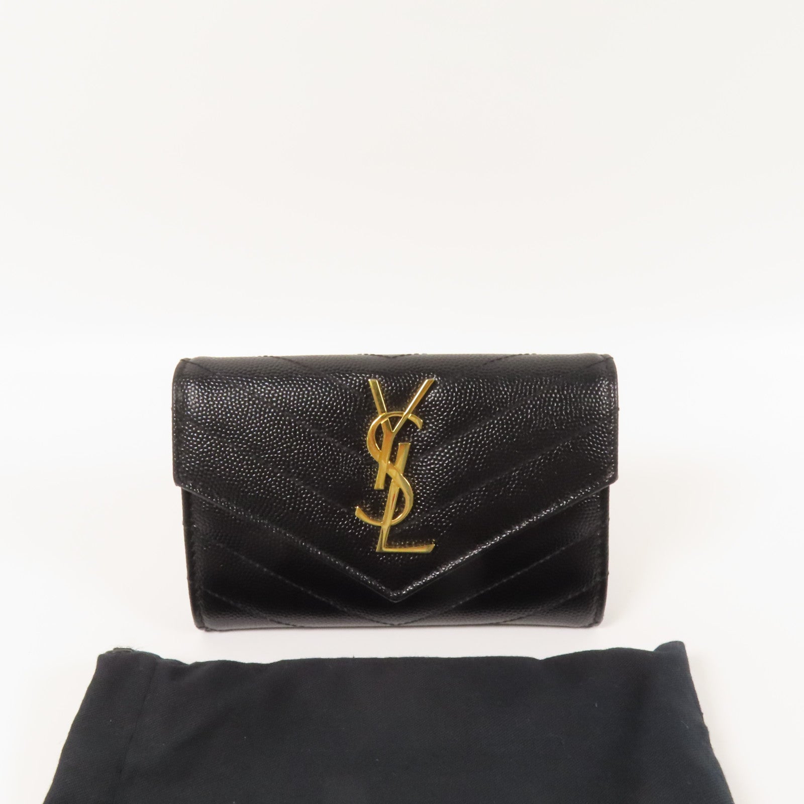 SAINT LAURENT 牛皮皮革Card Case金扣卡片套