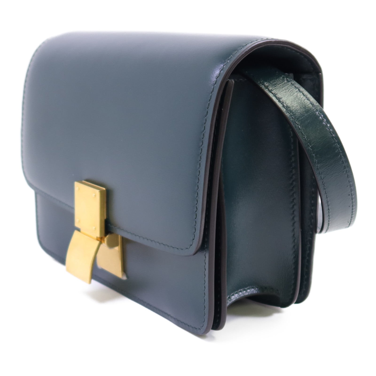 CELINE 【激減優惠】牛皮皮革Mini Classic Box金扣肩背袋