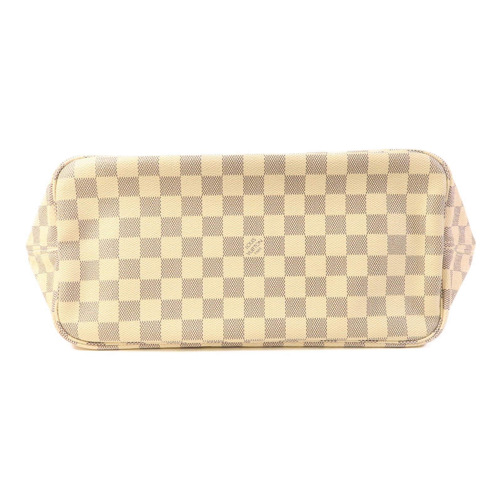 LOUIS VUITTON Damier Neverfull MM金扣手挽袋