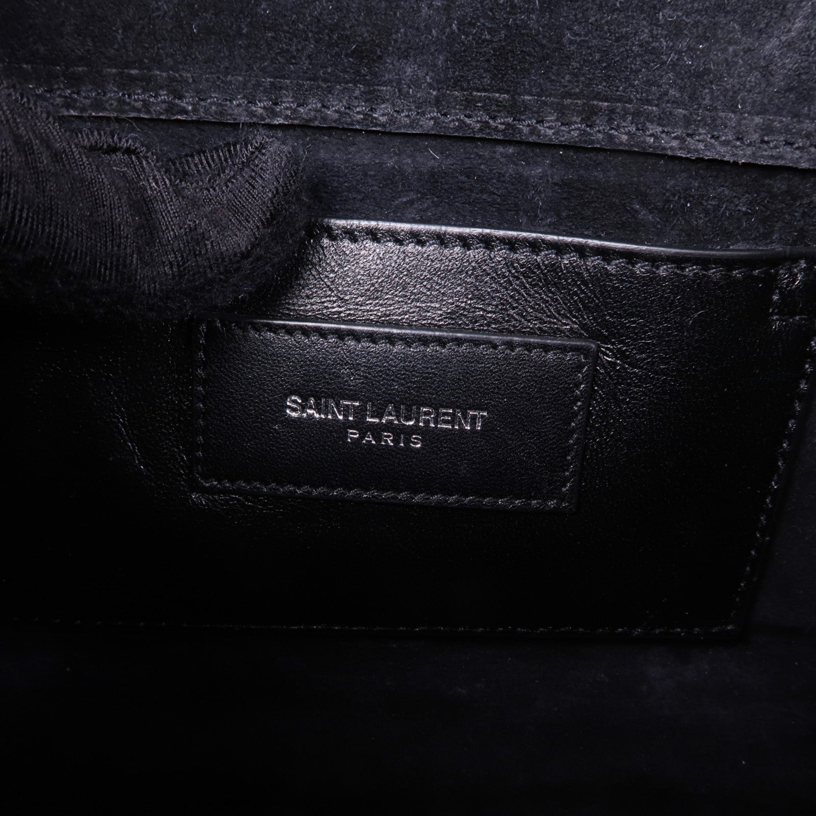 SAINT LAURENT 牛皮皮革Shoulder Bag銀扣鏈帶肩背袋