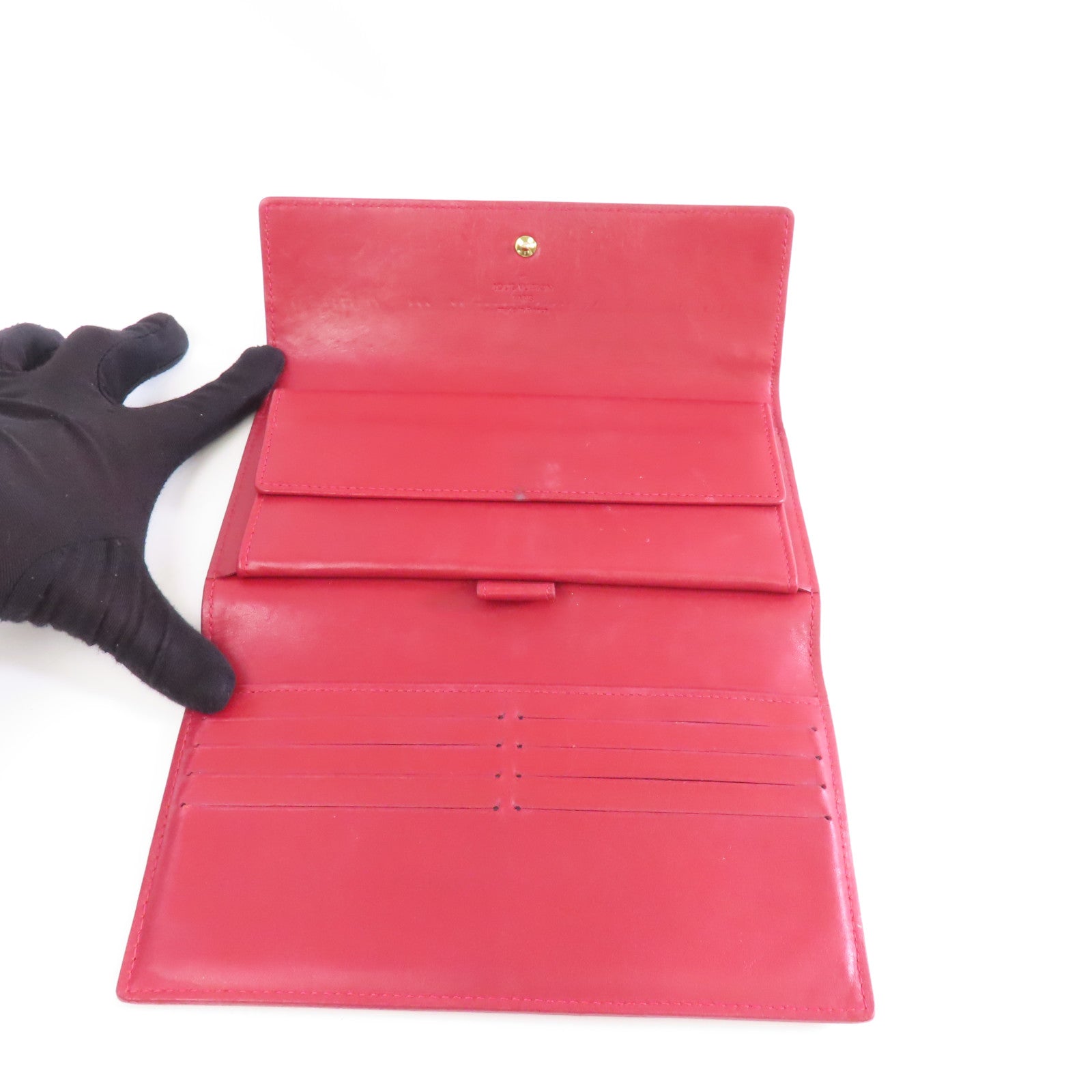 LOUIS VUITTON 【激減優惠】Vernis Portefeuille International金扣長錢包紅色
