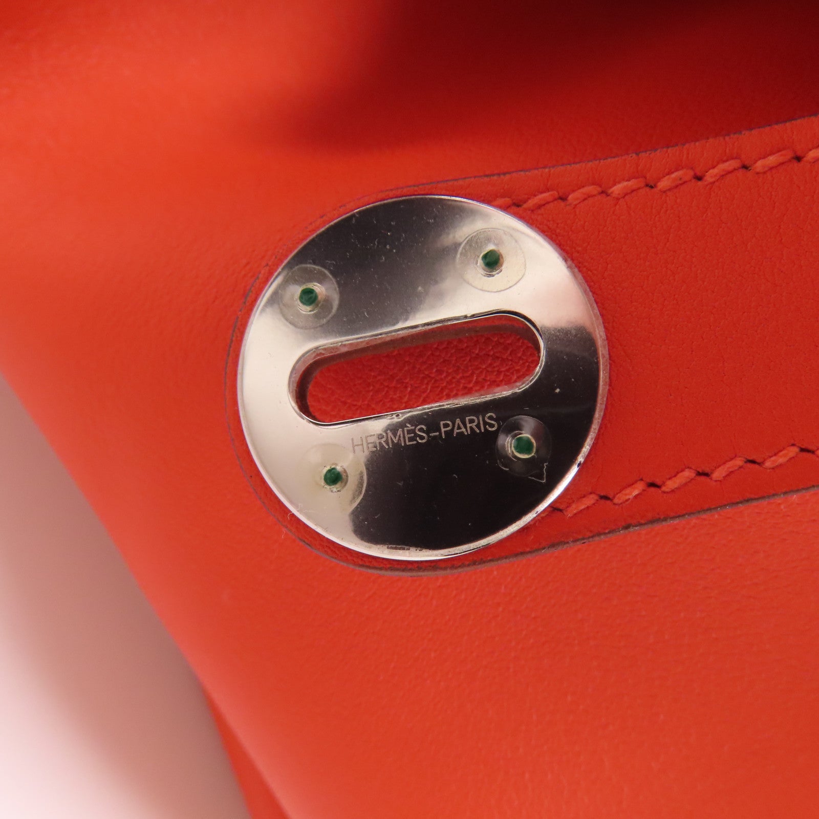 HERMES Swift皮革Lindy 34銀扣手挽肩背兩用袋S5 Rouge Tomate
