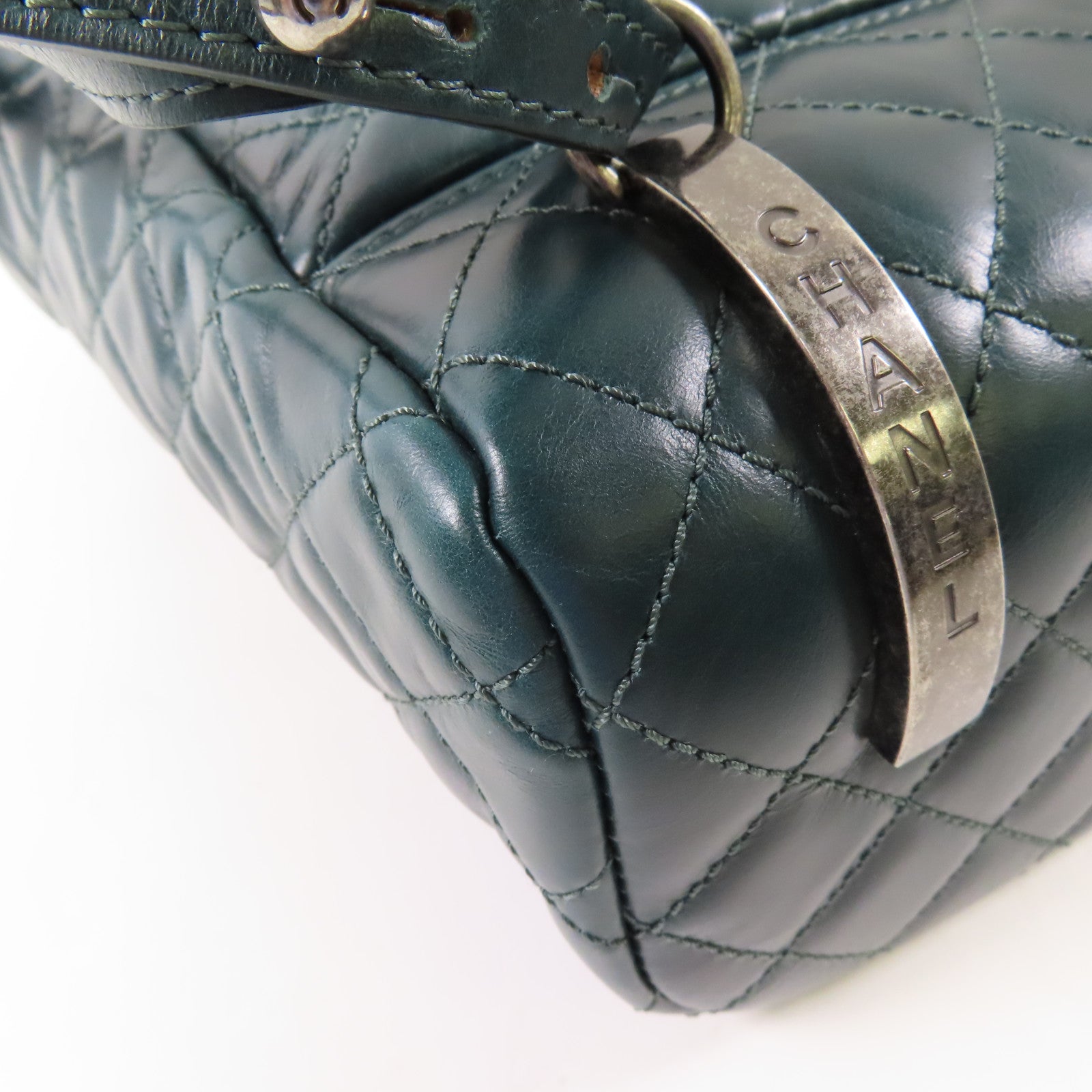 CHANEL 【激減優惠】牛皮皮革Backpack銀扣背包