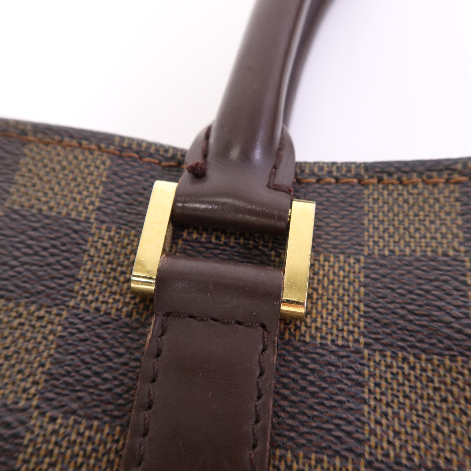 LOUIS VUITTON Damier Sac Plat Tote金扣手挽袋