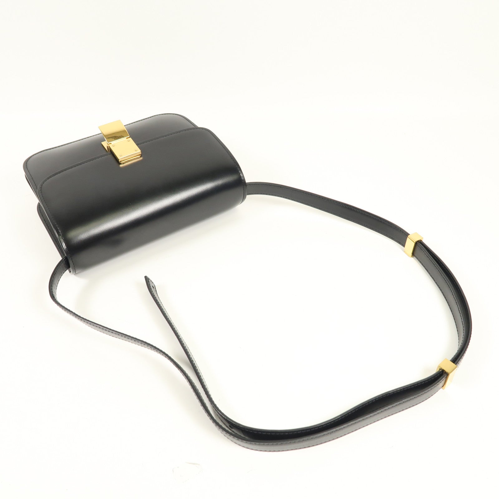 CELINE 牛皮皮革Celine Box Small金扣肩背袋