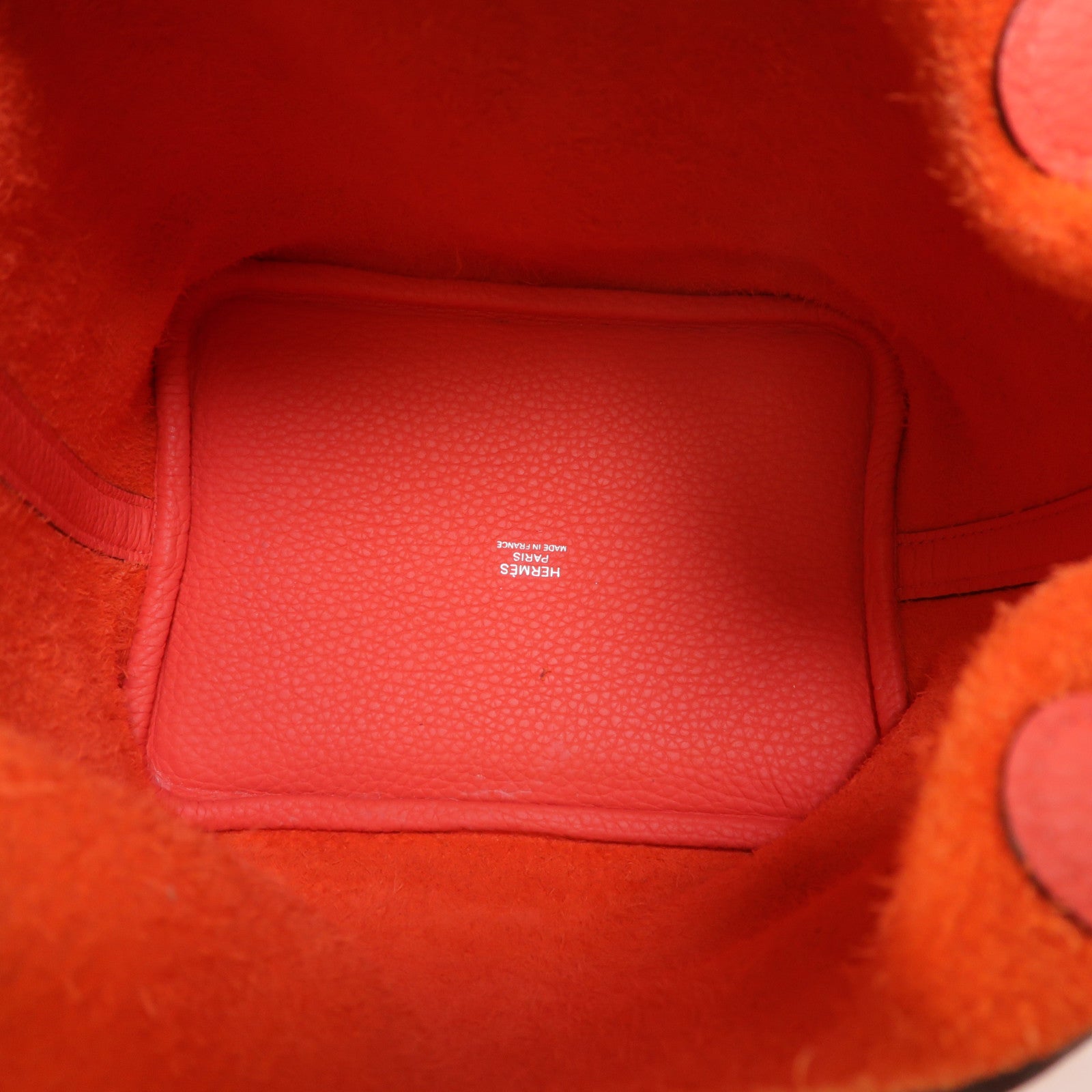 HERMES Clemence皮革Picotin PM手挽袋Rose Texas