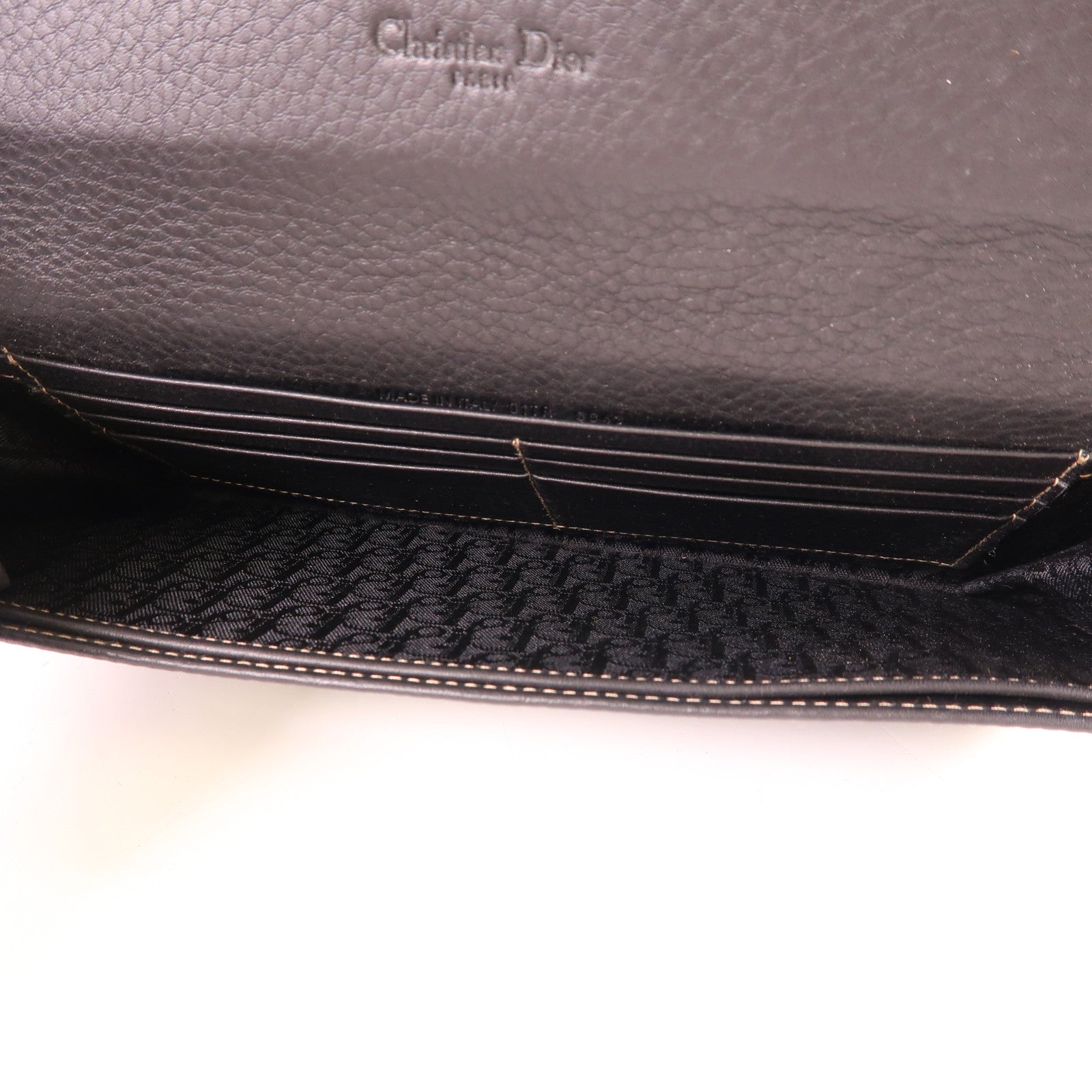 Dior 牛皮皮革Saddle Wallet金扣長錢包
