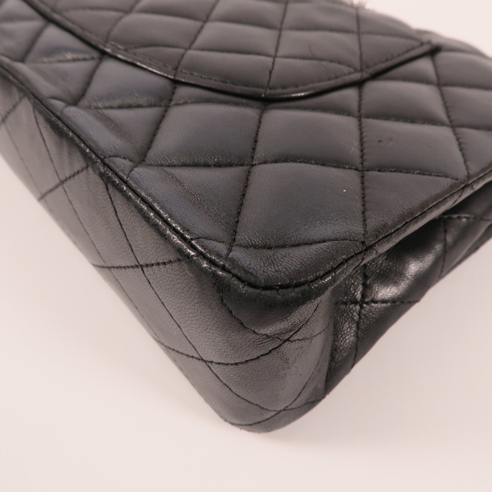 CHANEL 羊皮皮革Classic 25銀扣鏈帶肩背袋