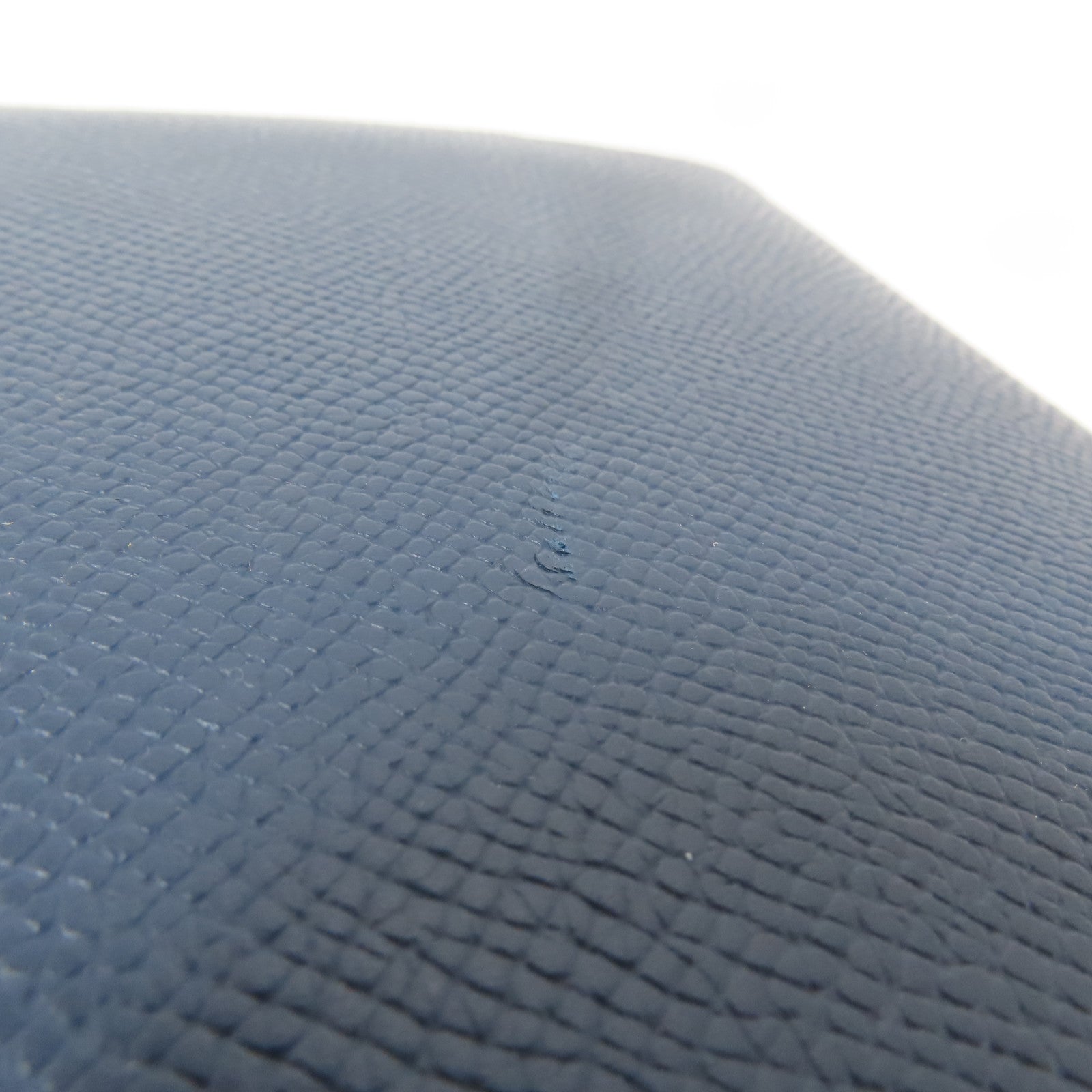 HERMES 【激減優惠】Epsom皮革Long Round Wallet銀扣長錢包Colvert/深藍色