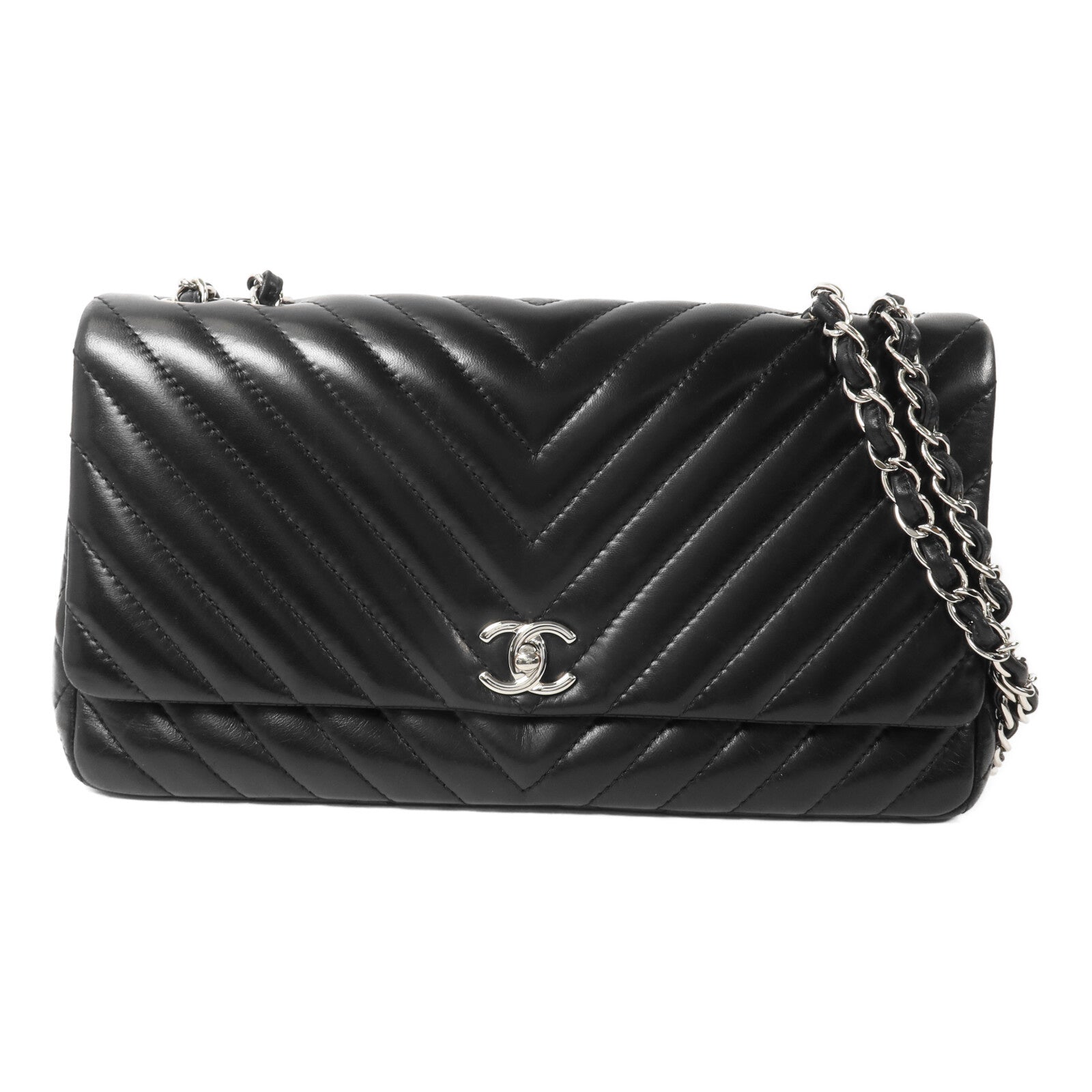 CHANEL 羊皮皮革Chain Shoulder鏈帶肩背袋