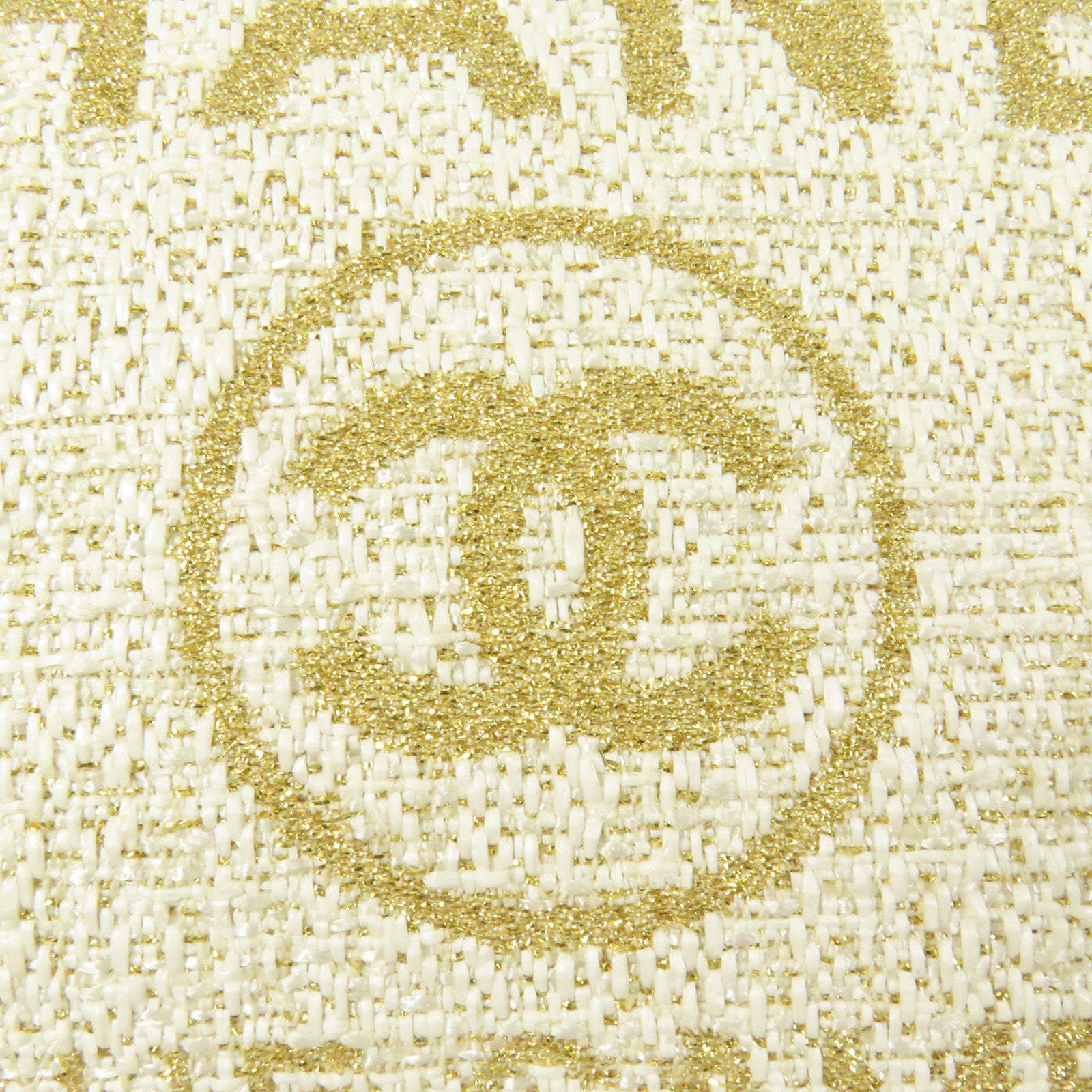 CHANEL Straw Deauville PM金扣肩背袋