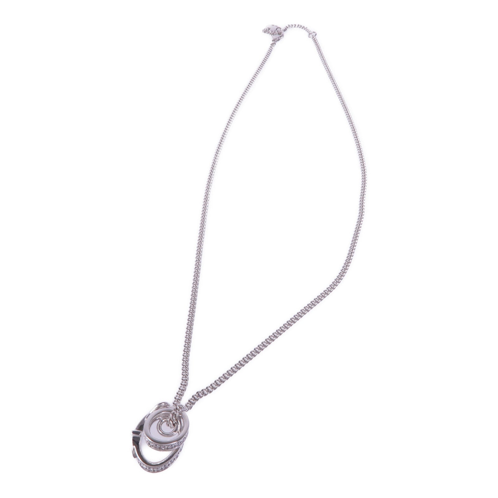 HERMES 18K白金Etriviere Pendant鑽石項鍊