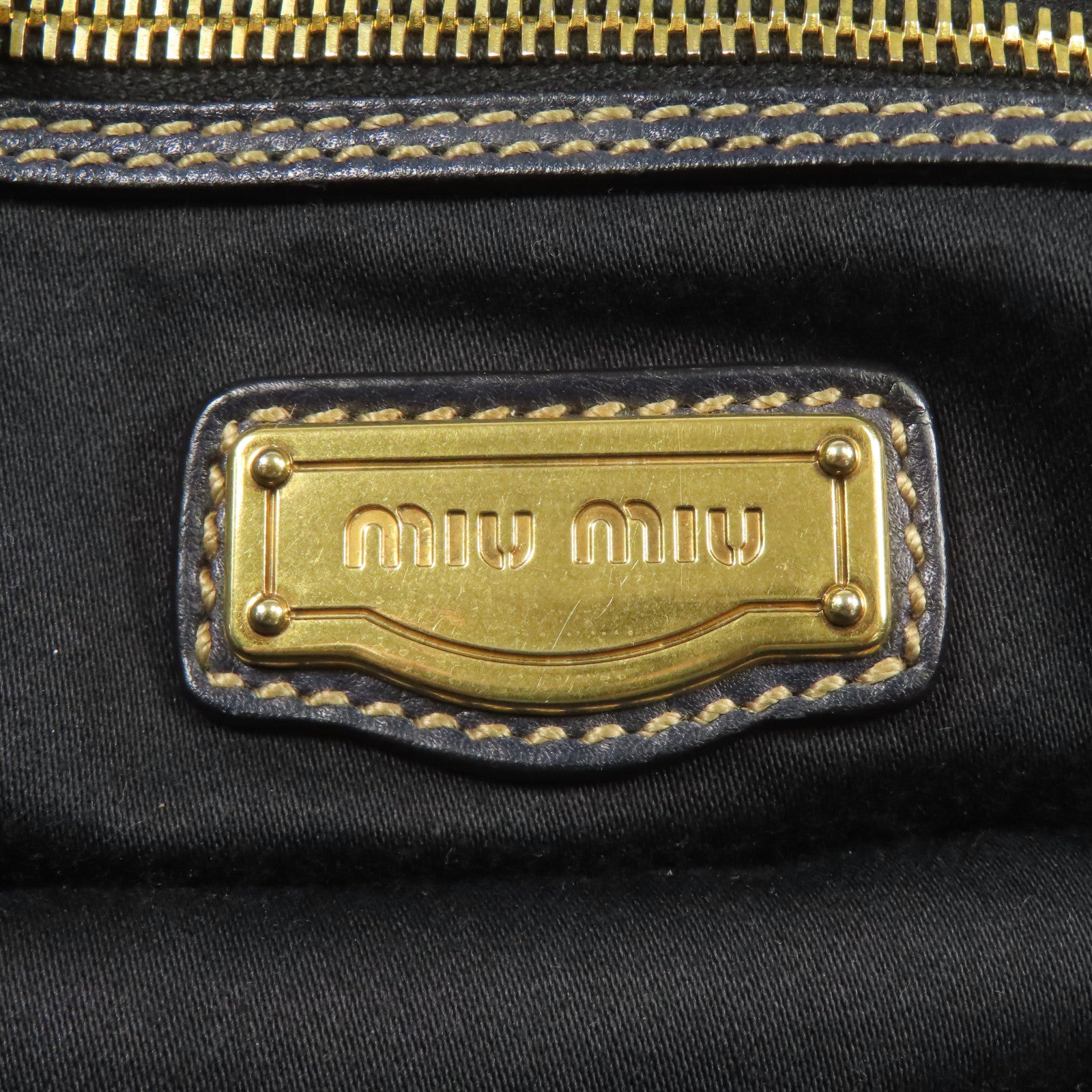 Miu Miu 牛皮皮革Shoulder Bag金扣手挽肩背兩用袋