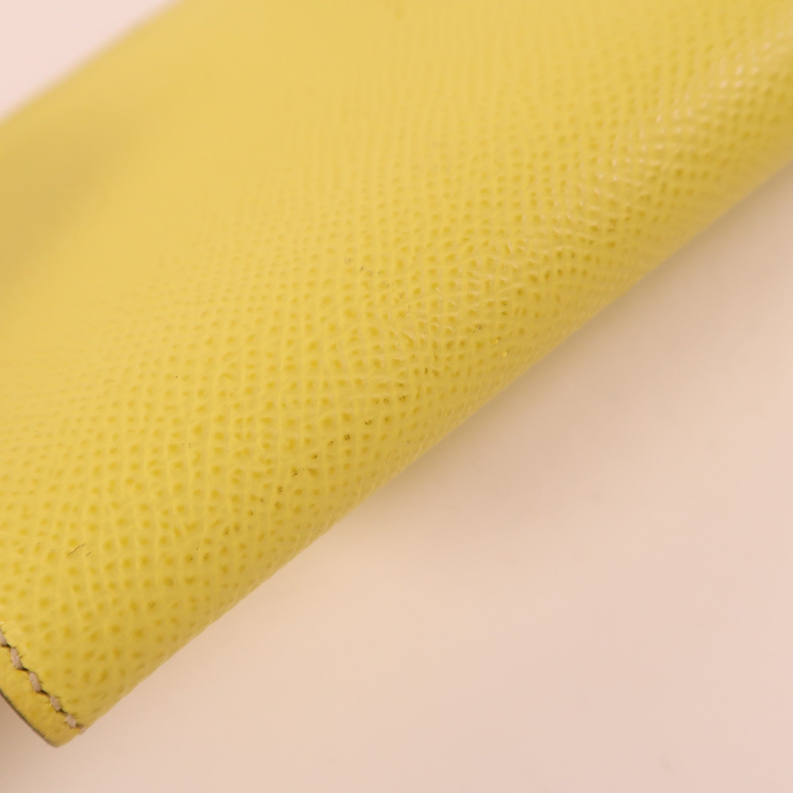 HERMES Epsom皮革Bearn Long Wallet銀扣長錢包Lime/Bleu Glacier