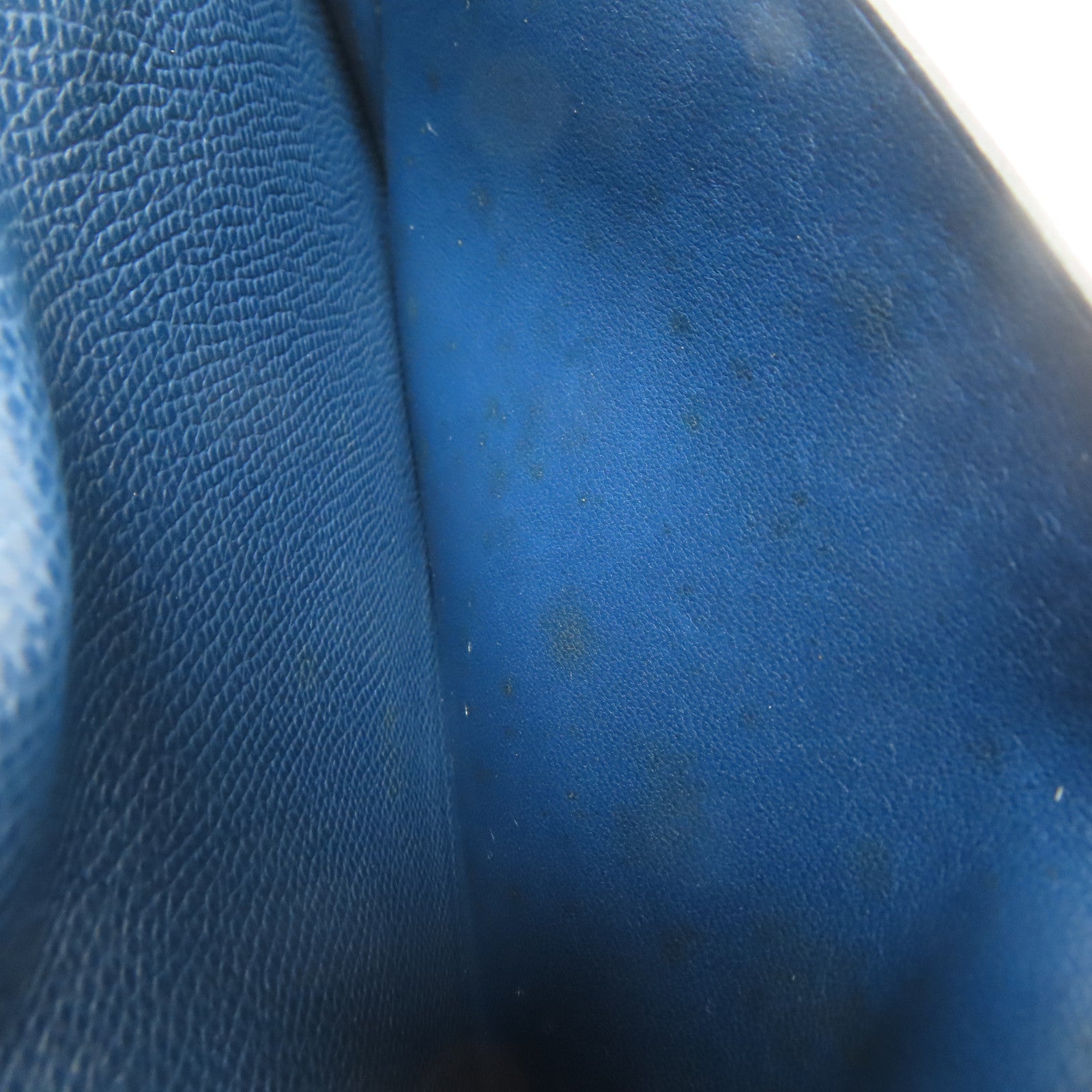 HERMES 【激減優惠】Epsom皮革Long Round Wallet銀扣長錢包Colvert/深藍色