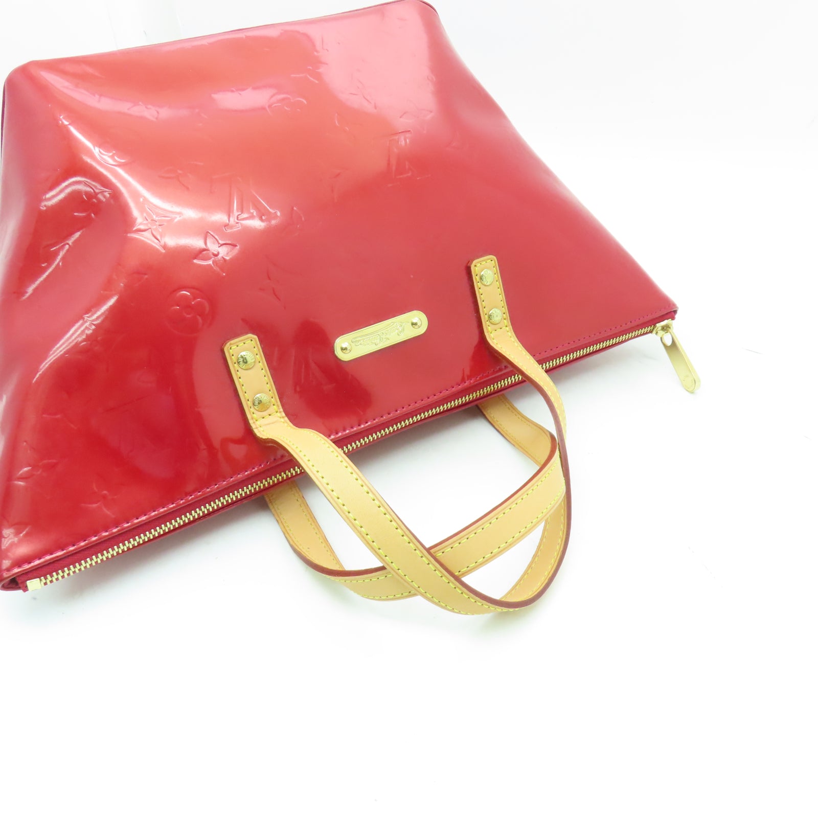 LOUIS VUITTON 【激減優惠】漆皮皮革Bellevue PM金扣手挽袋紅色