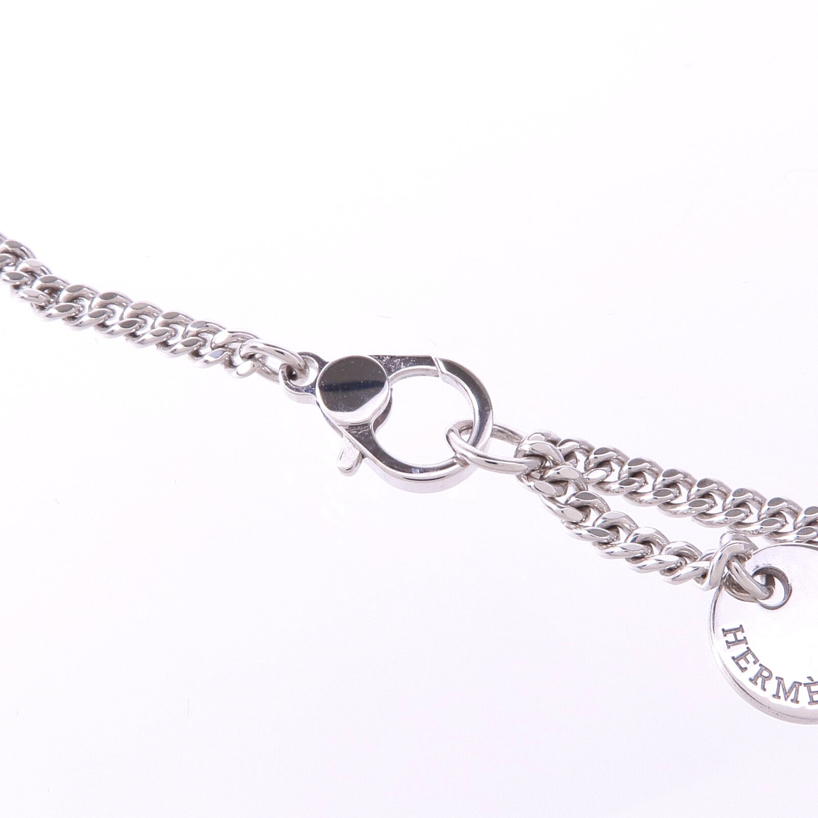 HERMES 18K白金Etriviere Pendant鑽石項鍊