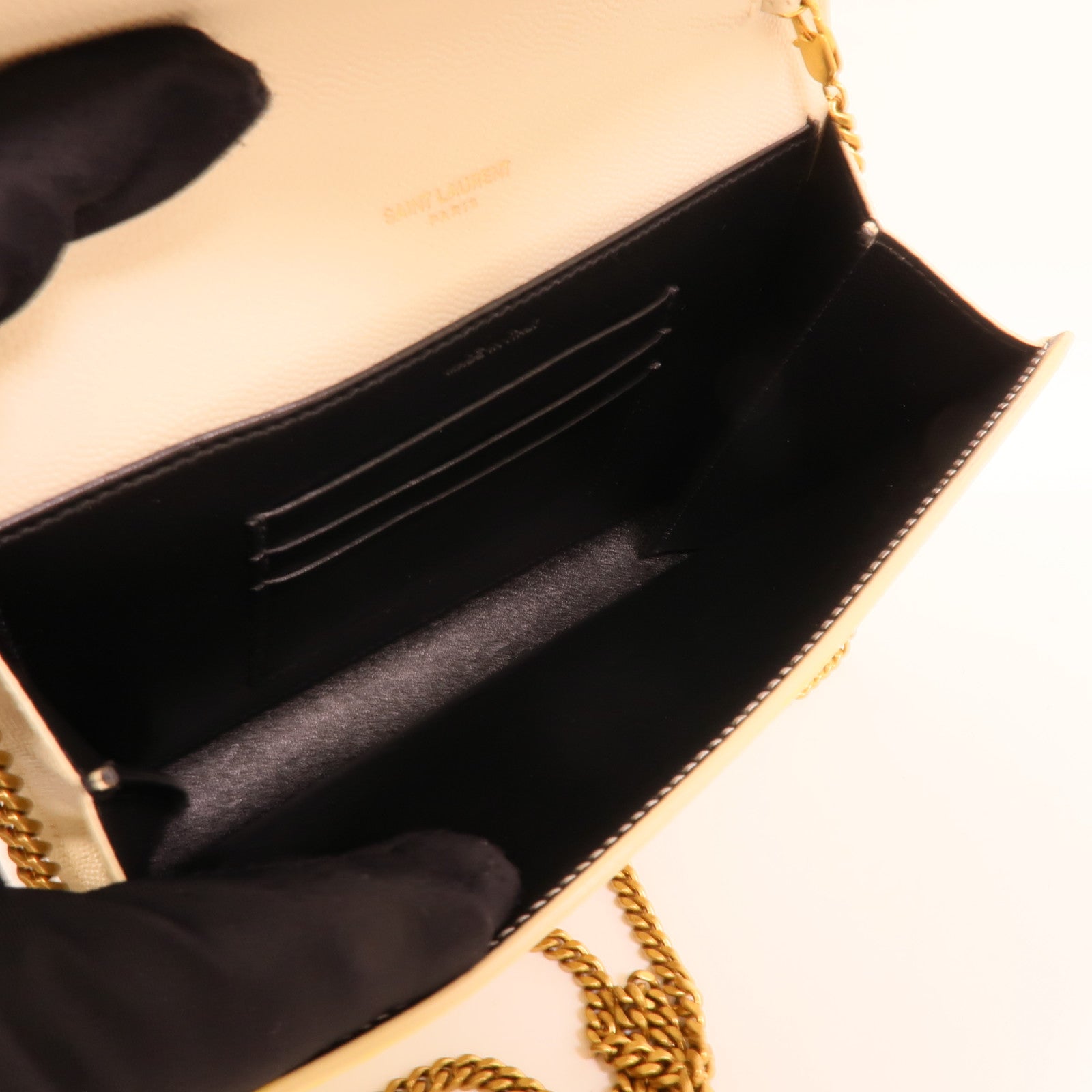 SAINT LAURENT 牛皮皮革Cassandra肩背袋